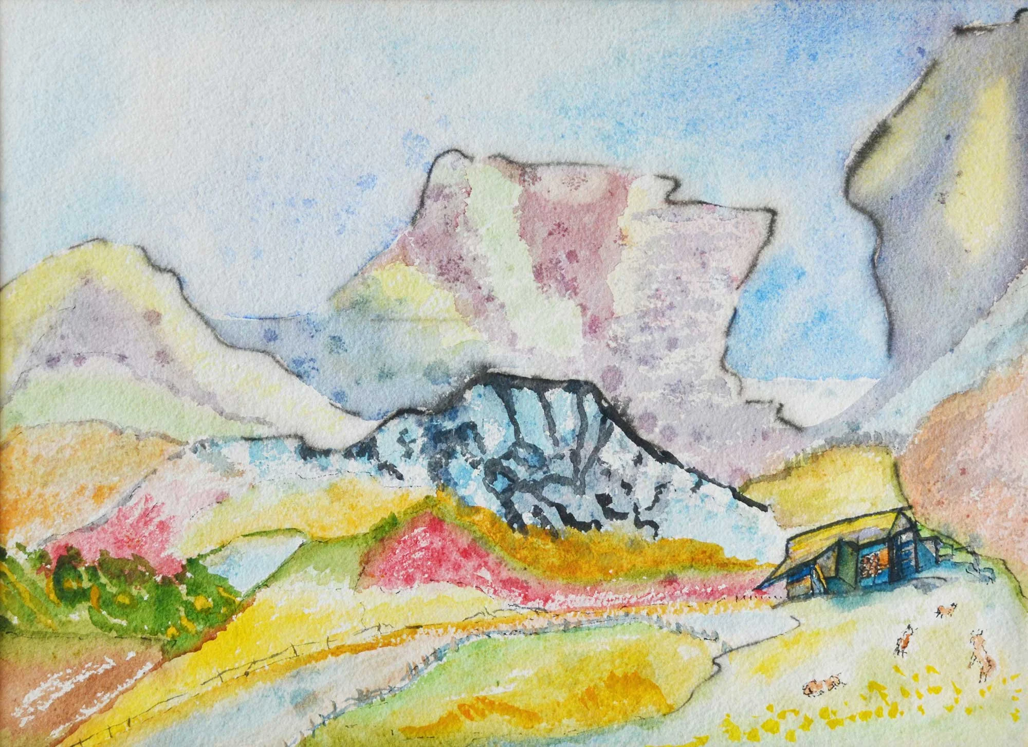 12.05.1960, 37x27cm, Untitled, Watercolour, Unsigned (Pailthorpe?)