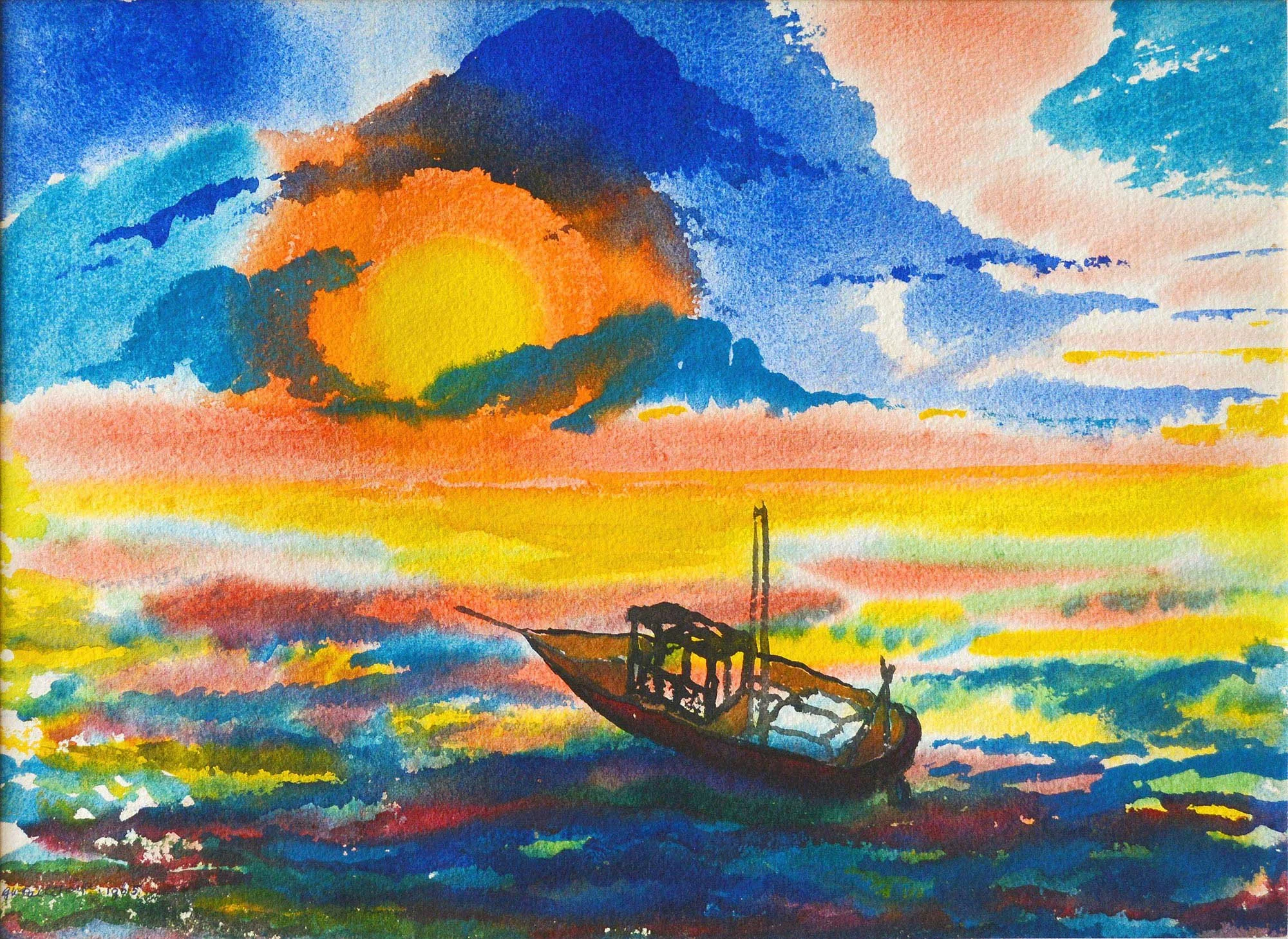 1965, 37x27cm, Untitled, Watercolour, GW Pailthorpe
