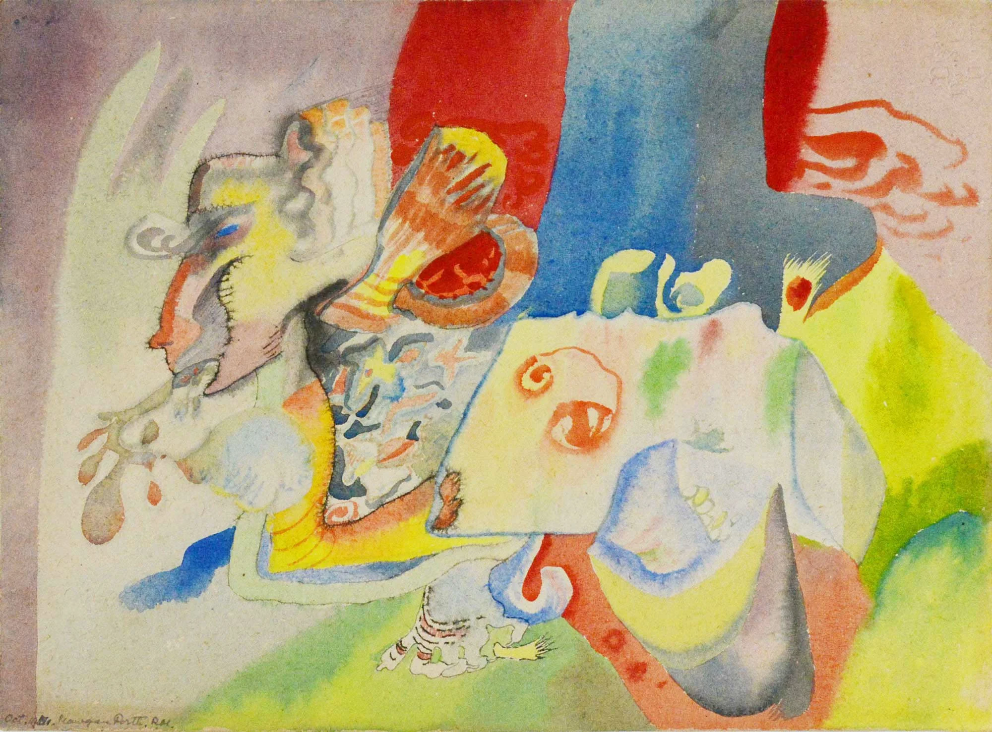 10.1951, 38x29cm Mawgan Porth - Cornwall, Watercolour, RM