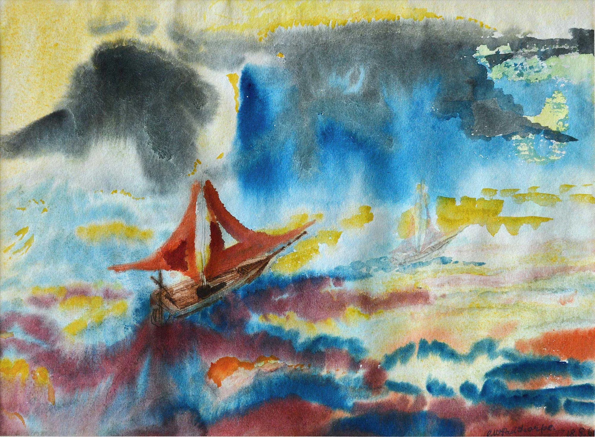 15.08.1966, 37x27cm, Untitled, Watercolour, GW Pailthopre