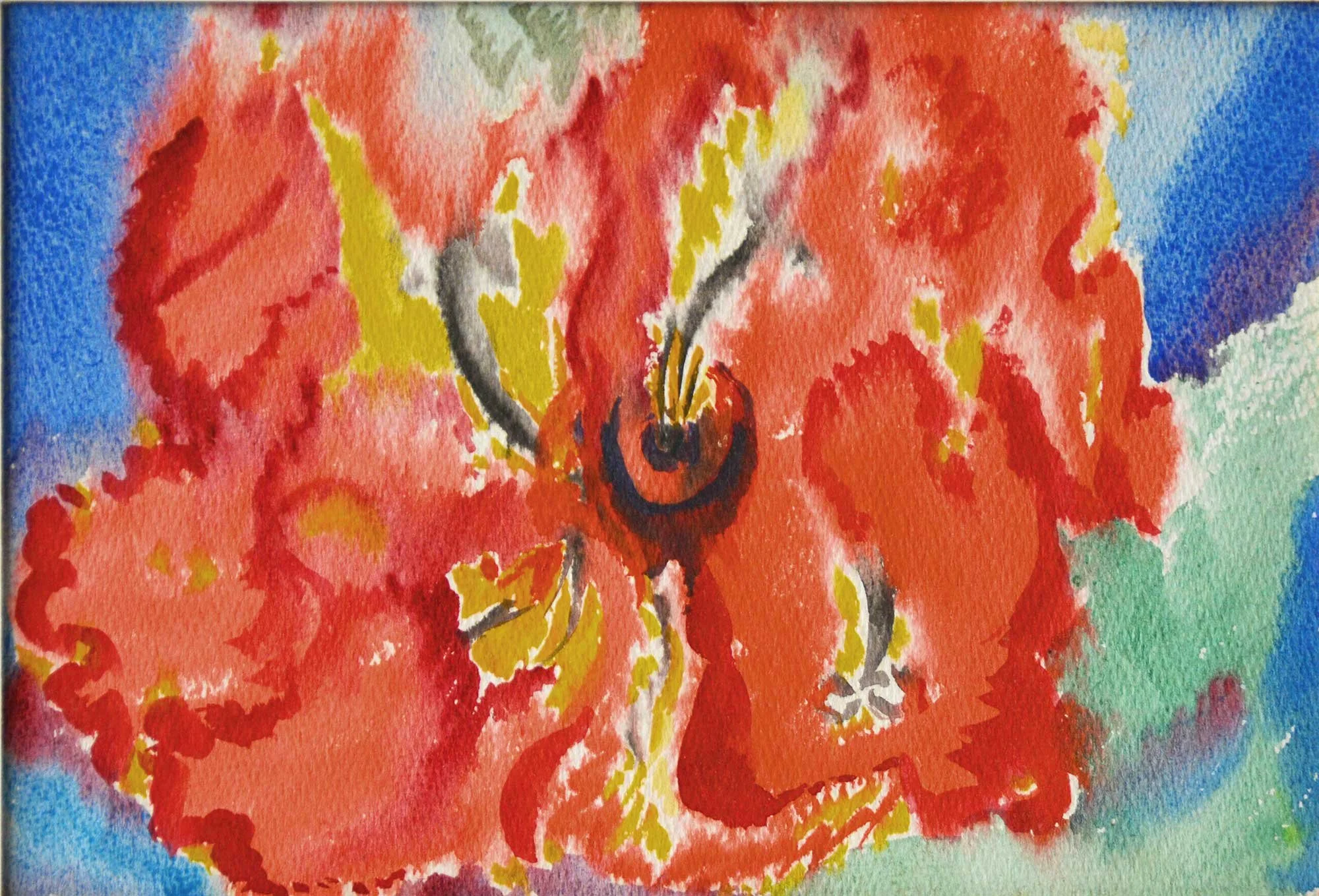 10.1963, 22x17cm, Switzerland, Watercolour, Unsigned (Pailthorpe?)