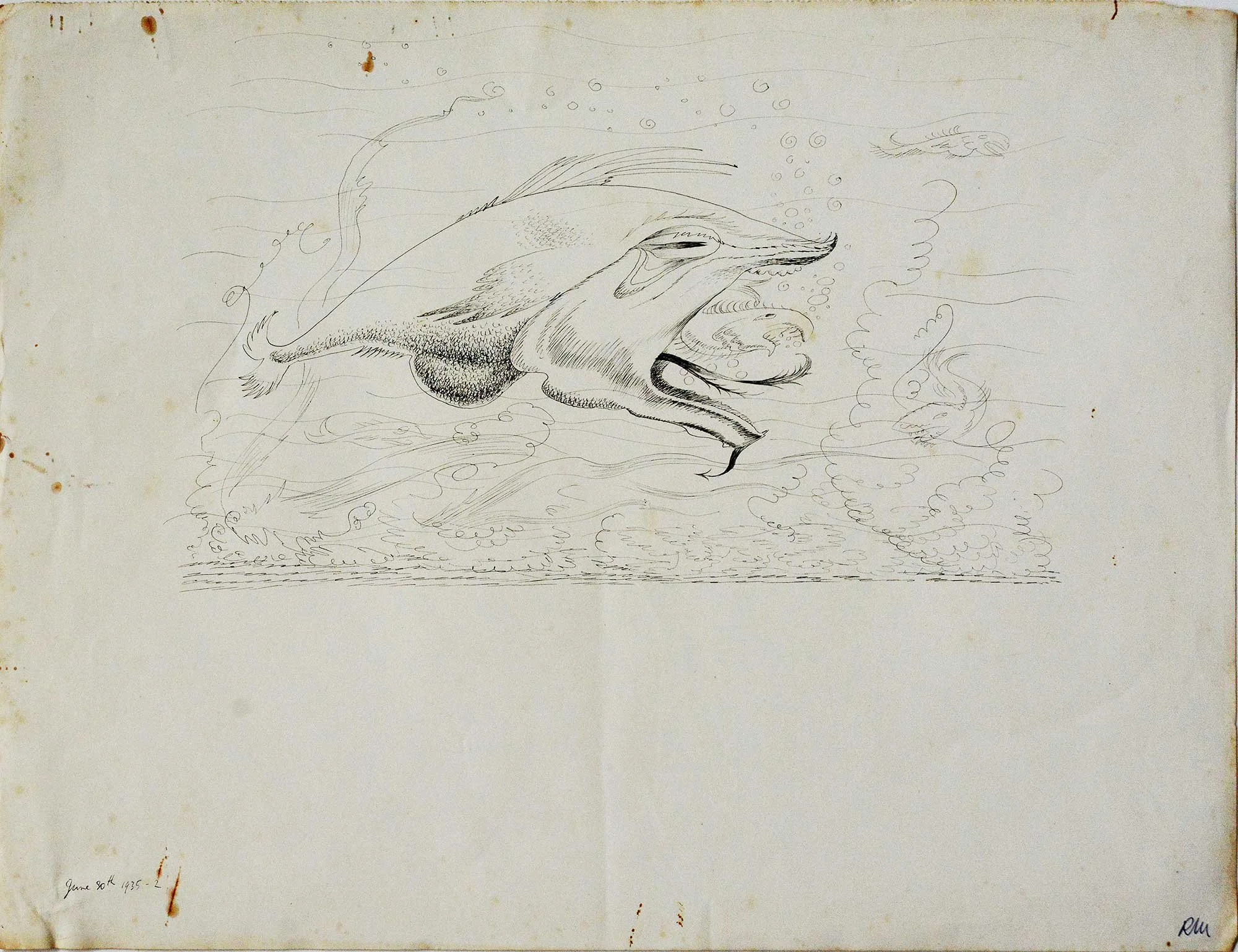 30.06.1935, 40x31cm, Untitled, Pen, RM