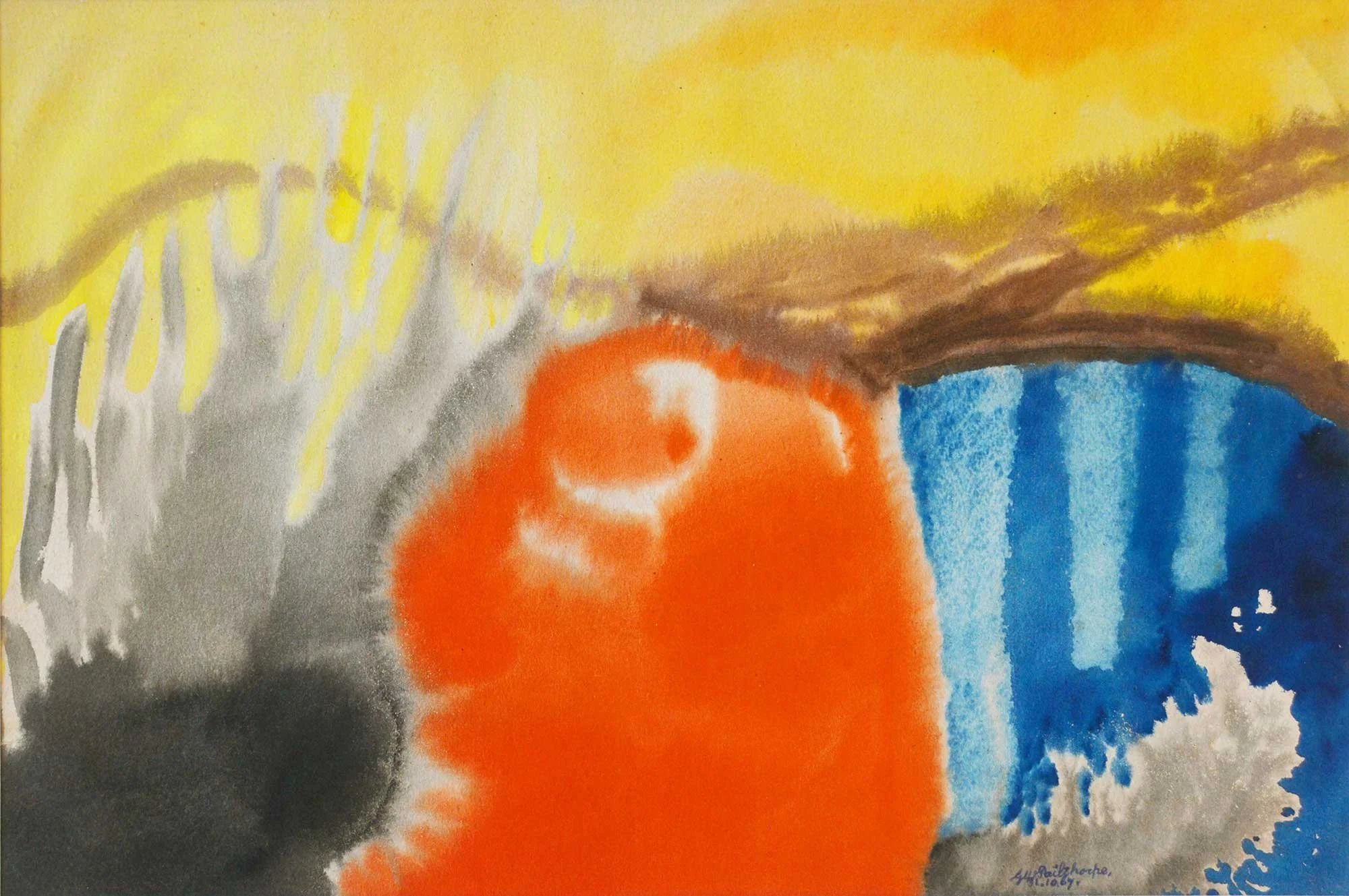 31.10.1967, 56x38cm, Untitled, Watercolour, GW Pailthorpe