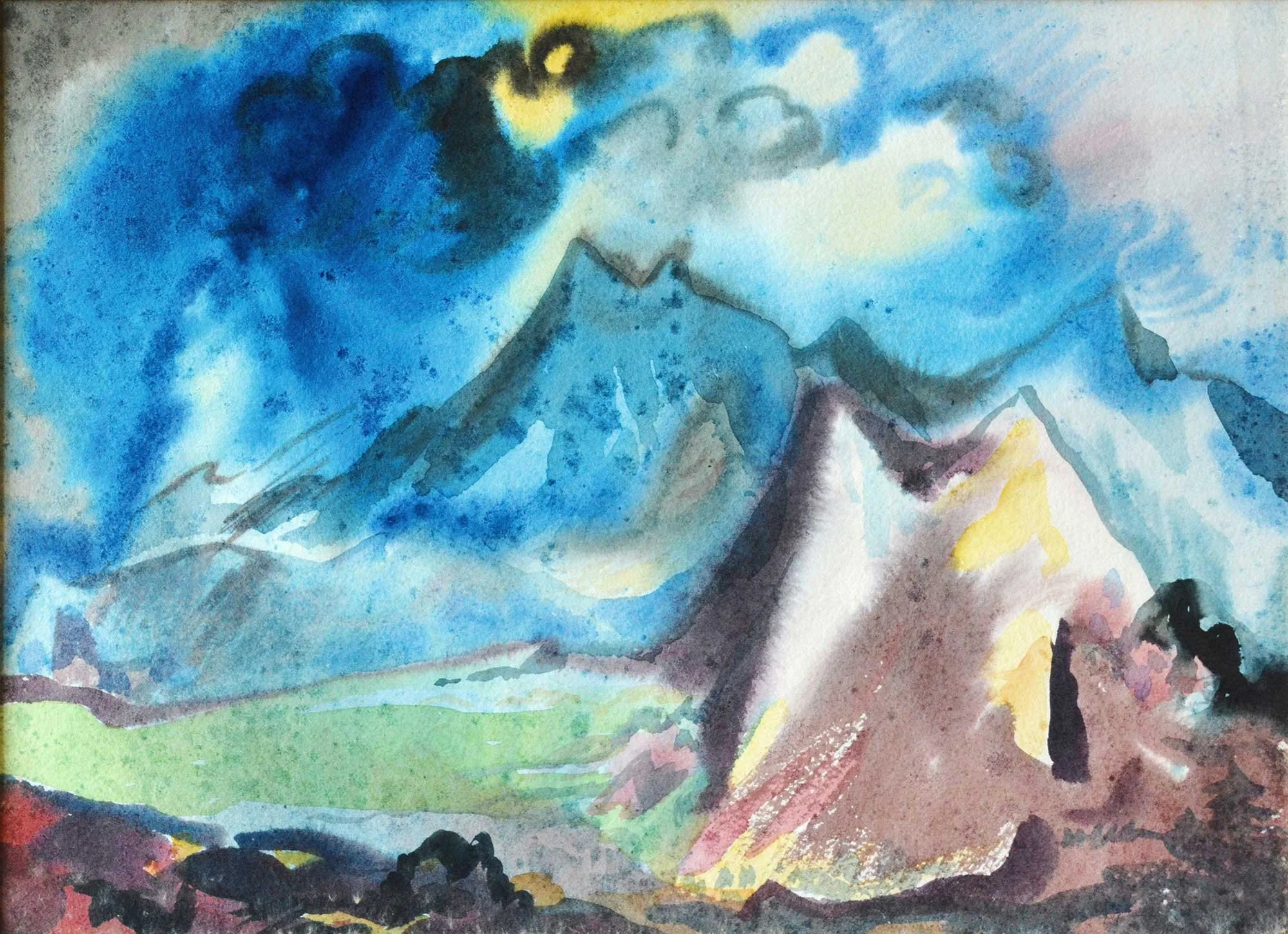 10.1963, 37x27cm, Switzerland, Watercolour, Unsigned (RP?)