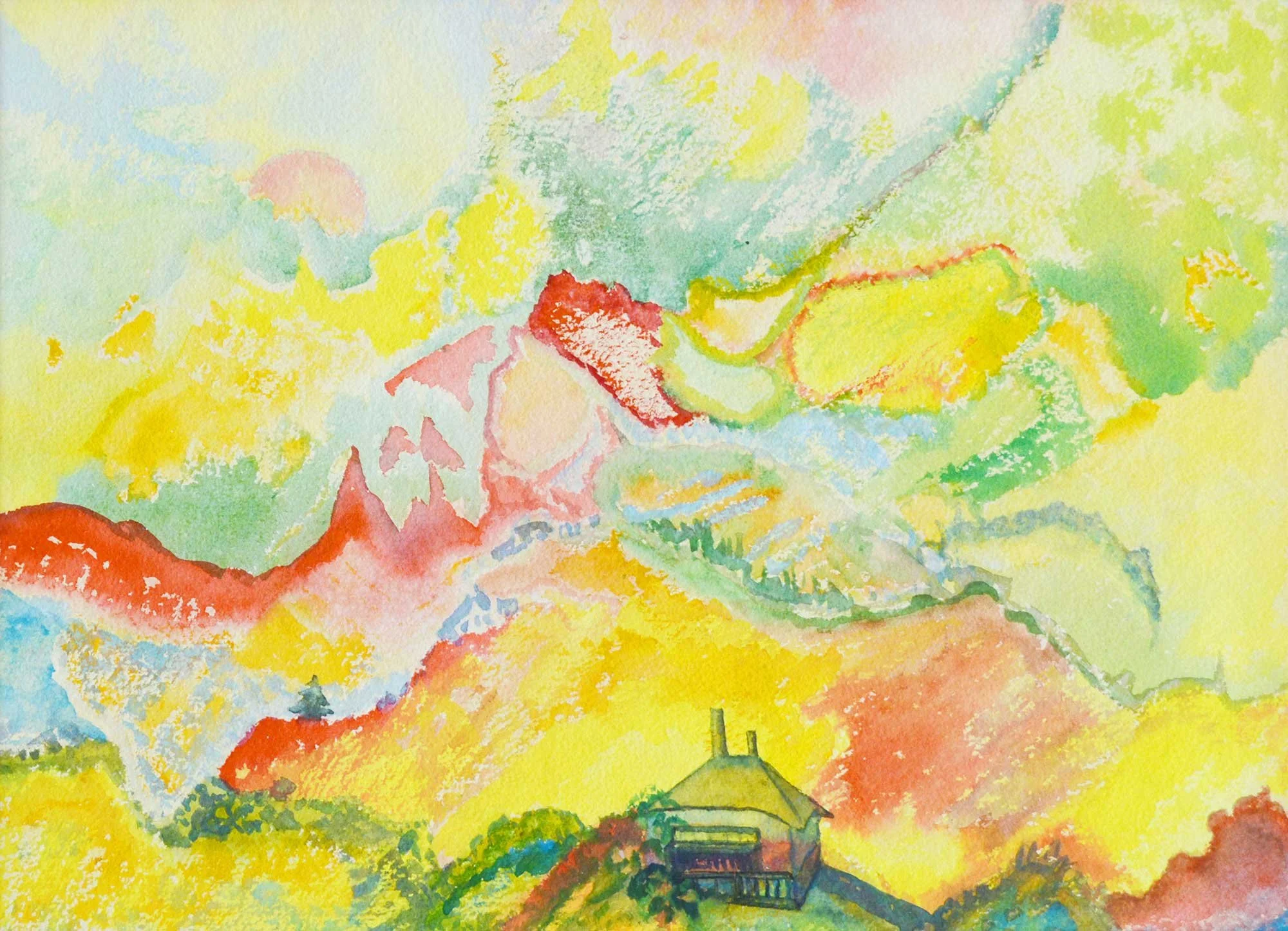 09.1961, 37x27cm. Switzerland, Watercolour, Unsigned  (Pailthorpe?)