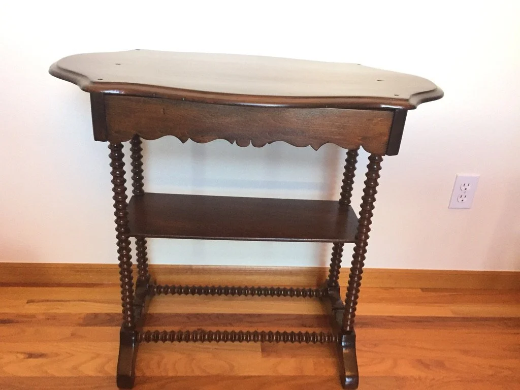 Spool Leg Hall Table Refinish