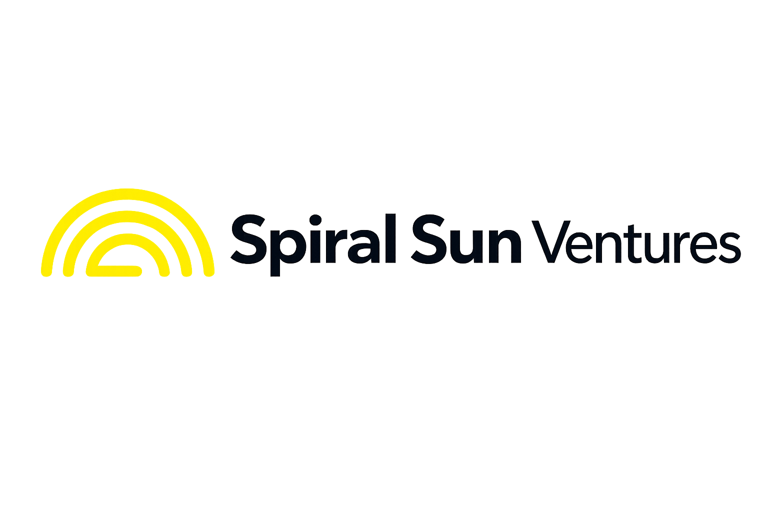 Logo of Spiral Sun Ventures with a yellow spiral graphic and black text.