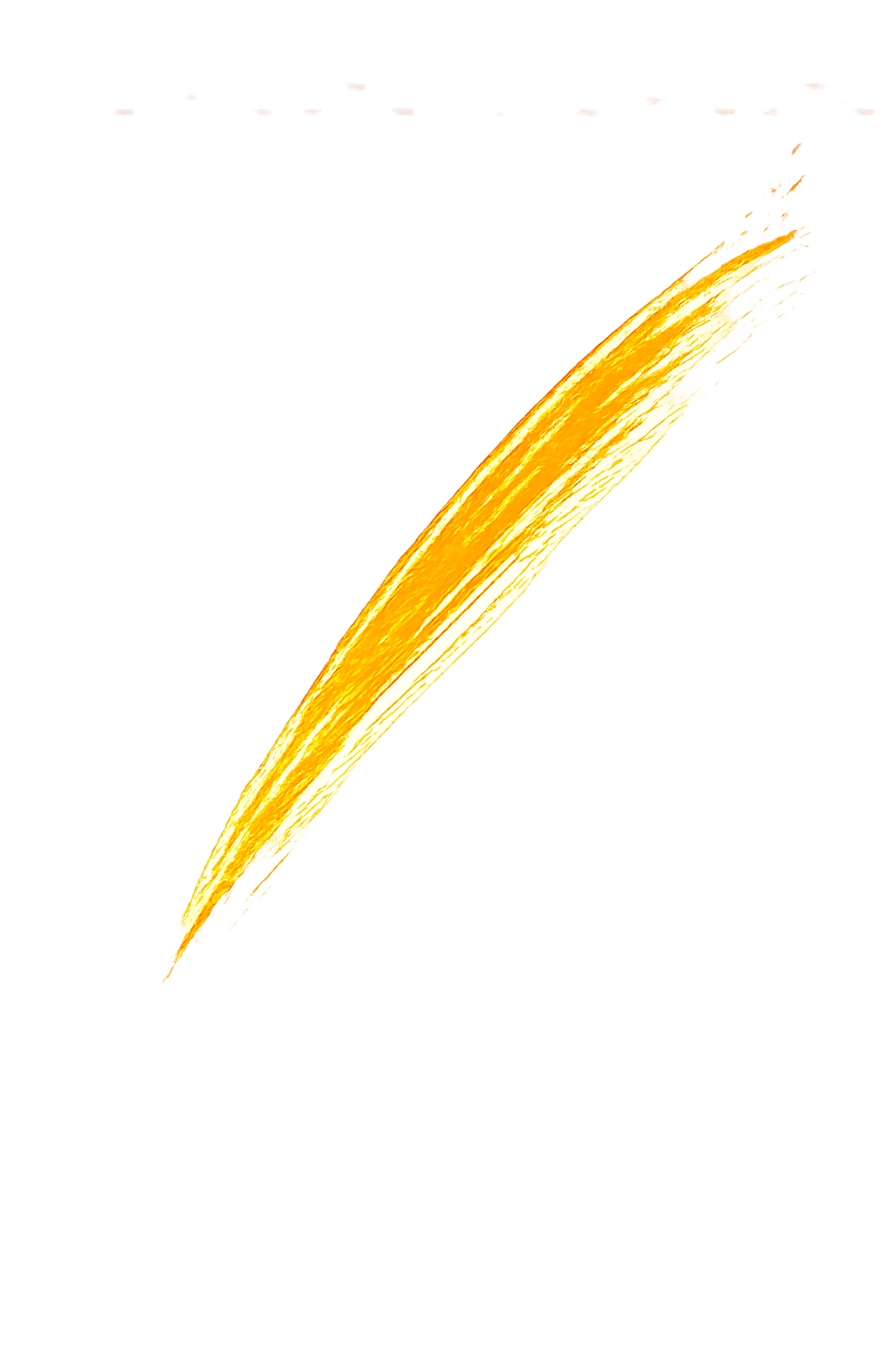 A lightning bolt strikes with a bright, fiery glow against a reddish-orange sky.