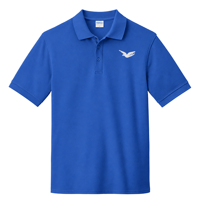 Embroidered PBS Polo with Dove and Script