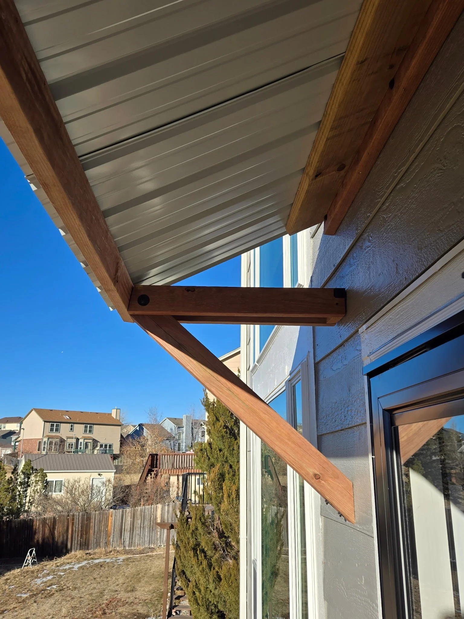 Chuck's McGee's completed awning in Fairplay, CO.