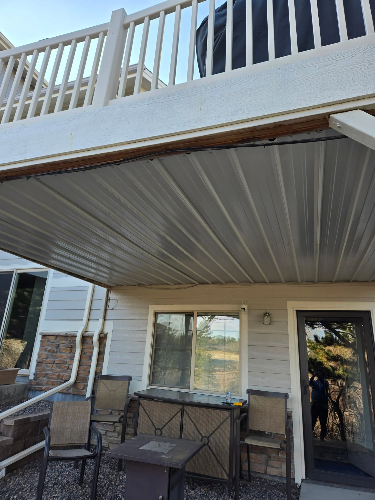 Completed water mitigation sheeting. Fairplay, CO.