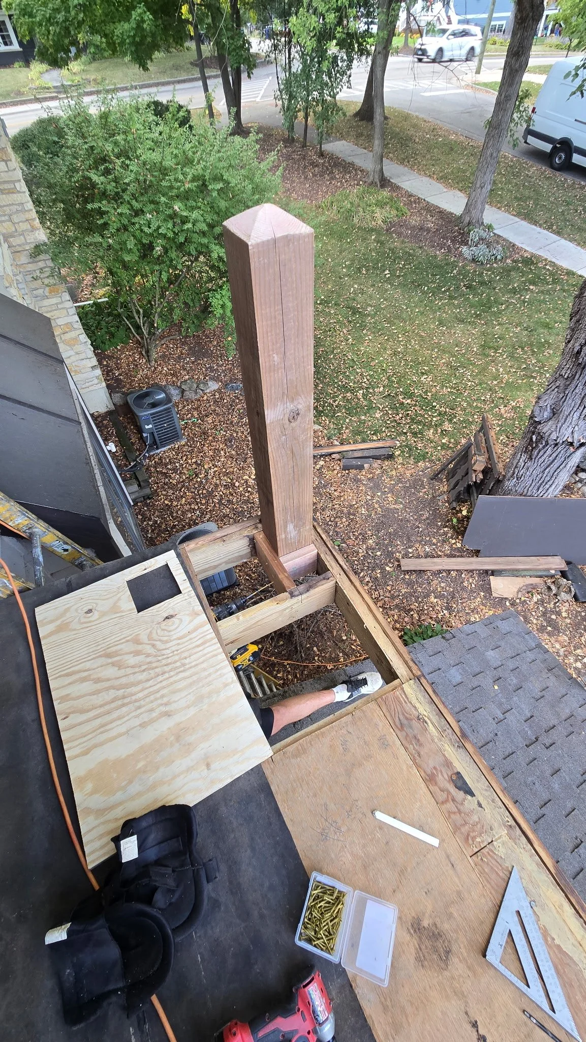 Rotted Balcony Post Replacement