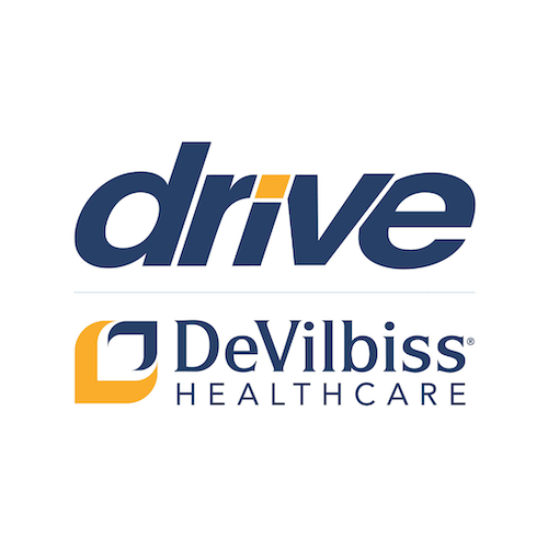 Logo of Drive and DeVilbiss Healthcare on a white background.