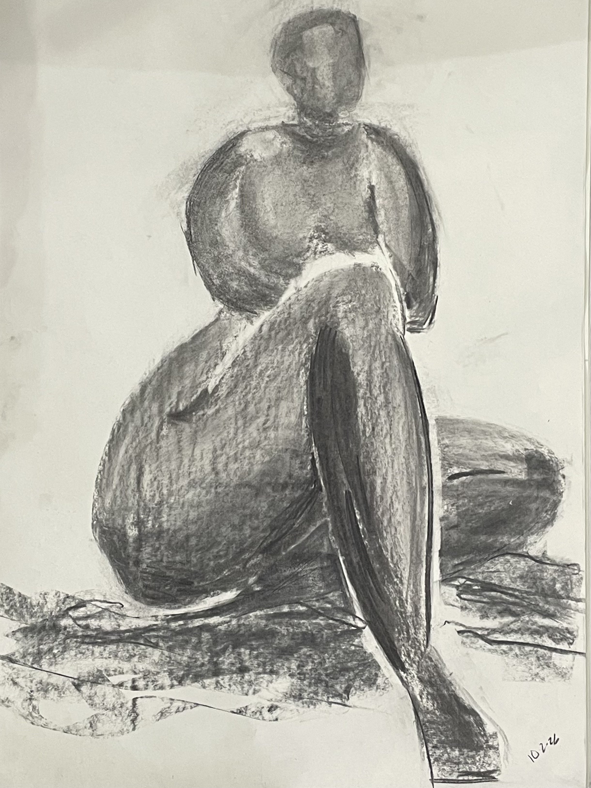 Abstract figurative drawing from life, and the inspiration for Safe