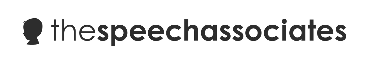 logo for the Speech Associates, featuring a speech bubble icon and text