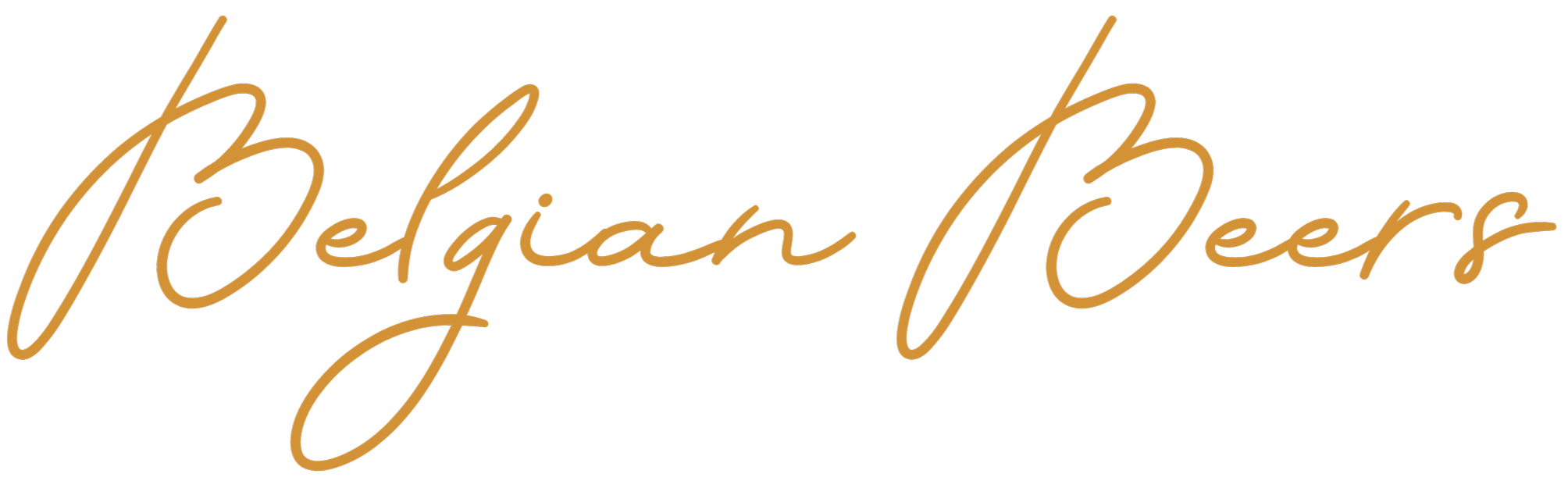 Brown cursive text that reads 'Belgian Beers'.