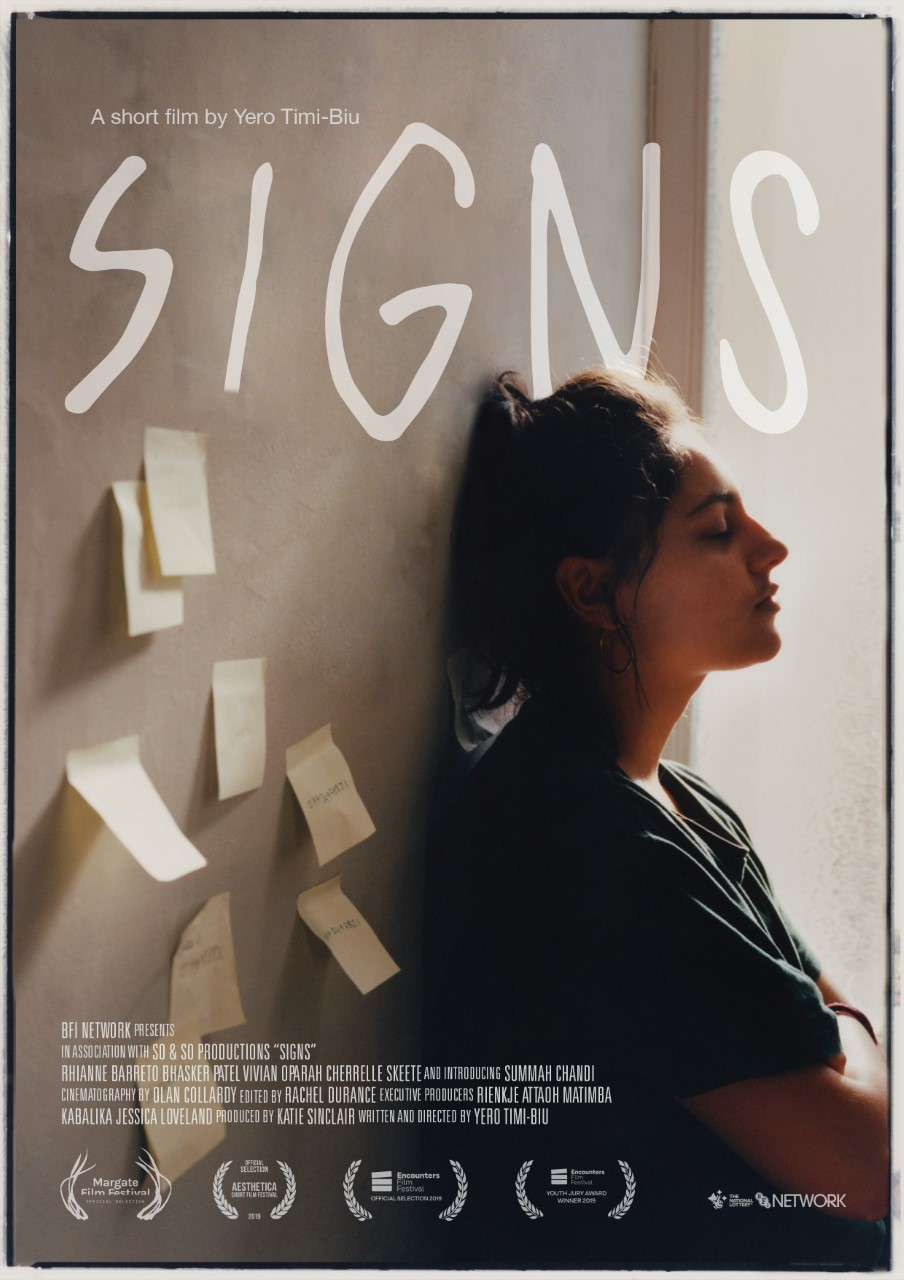 SIGNS writer-director
  A young carer comes to grips with her role after a devastating incident. 