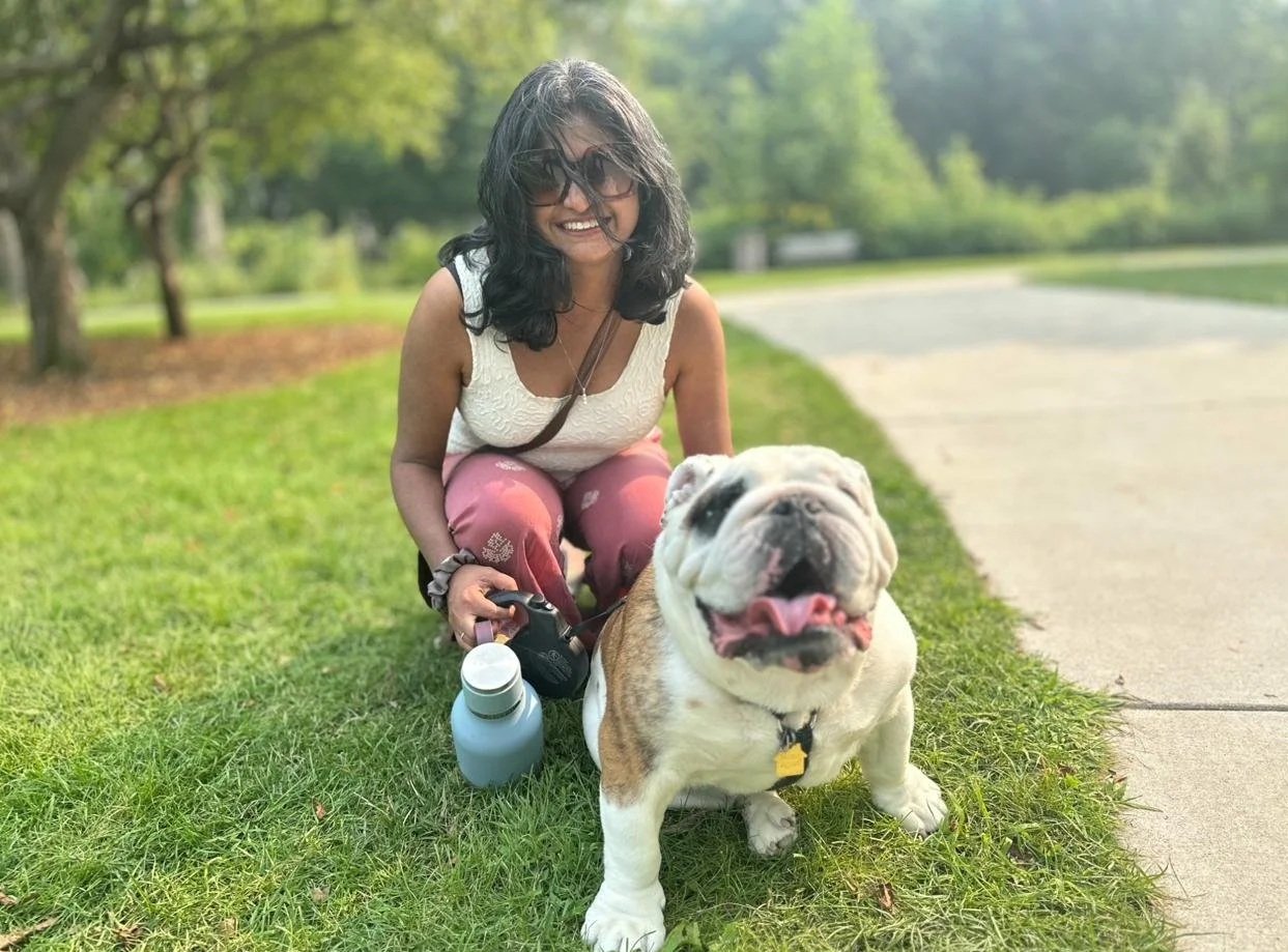 Dr. Anita Sebastian with her pet