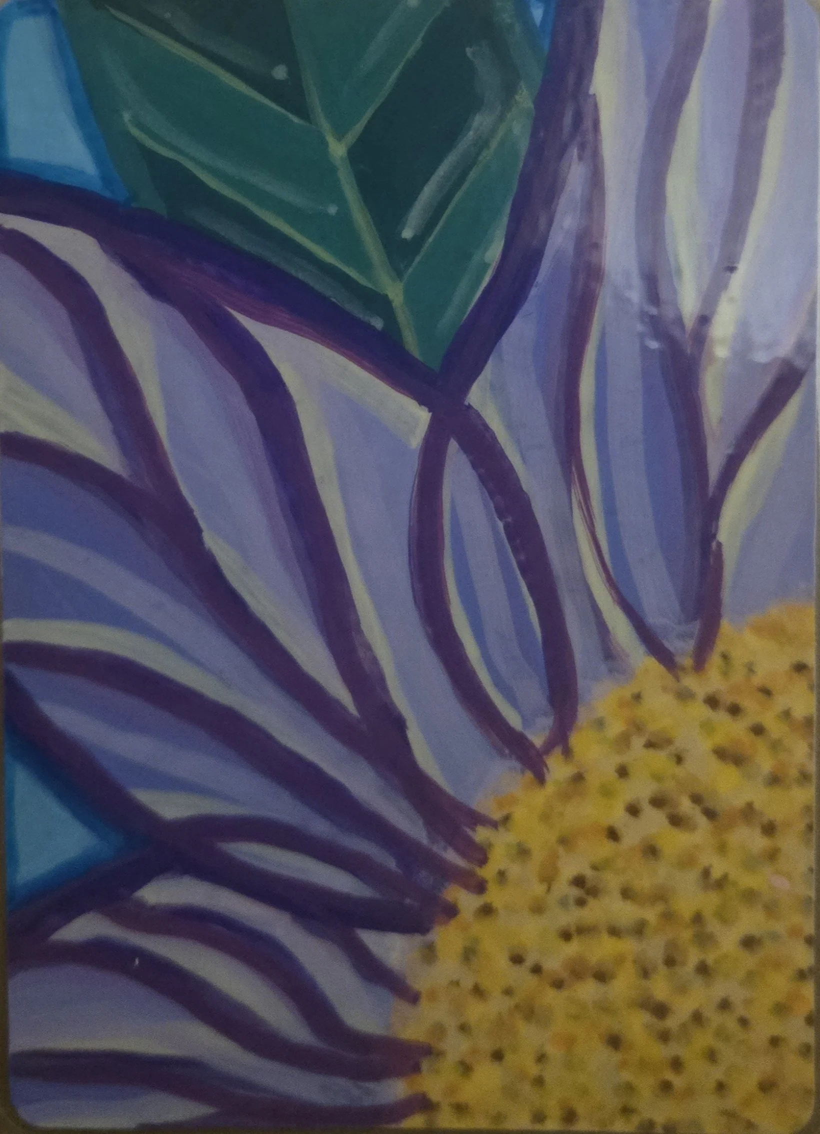 ACEO Art Card- Purple Flower