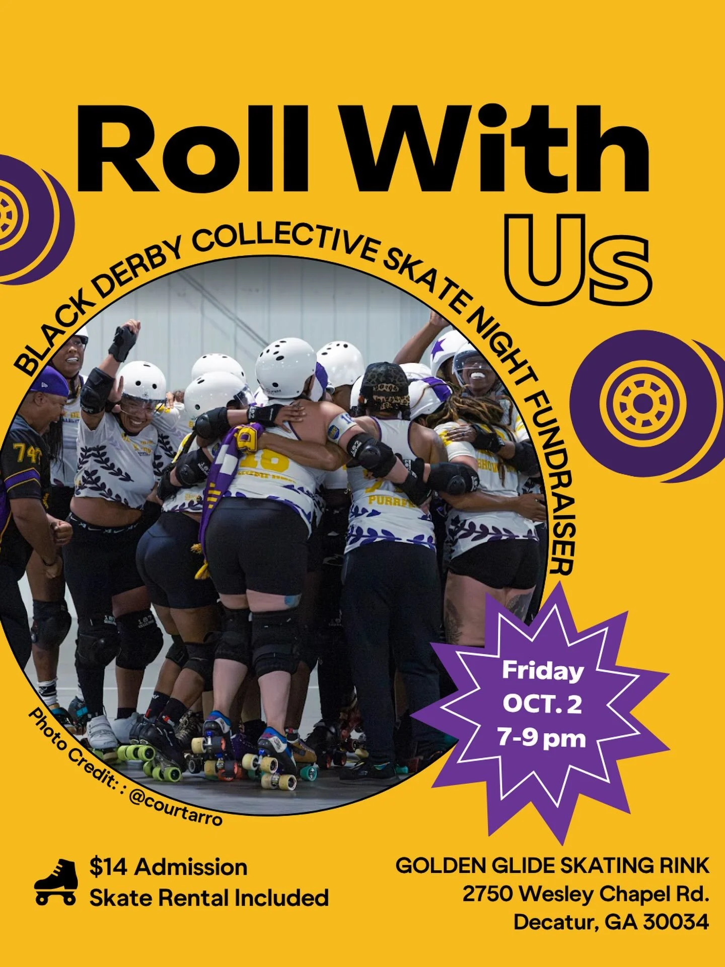 We&rsquo;re hosting a Skate Night Fundraiser to help cover the cost of getting to @wftda Global Champs in Malmo.

Join us at @goldenglideskate for a night of skating while supporting BDC! 

📅 Friday, October 2
⏰ 7&ndash;9 PM (skate until close)
🎟️ 