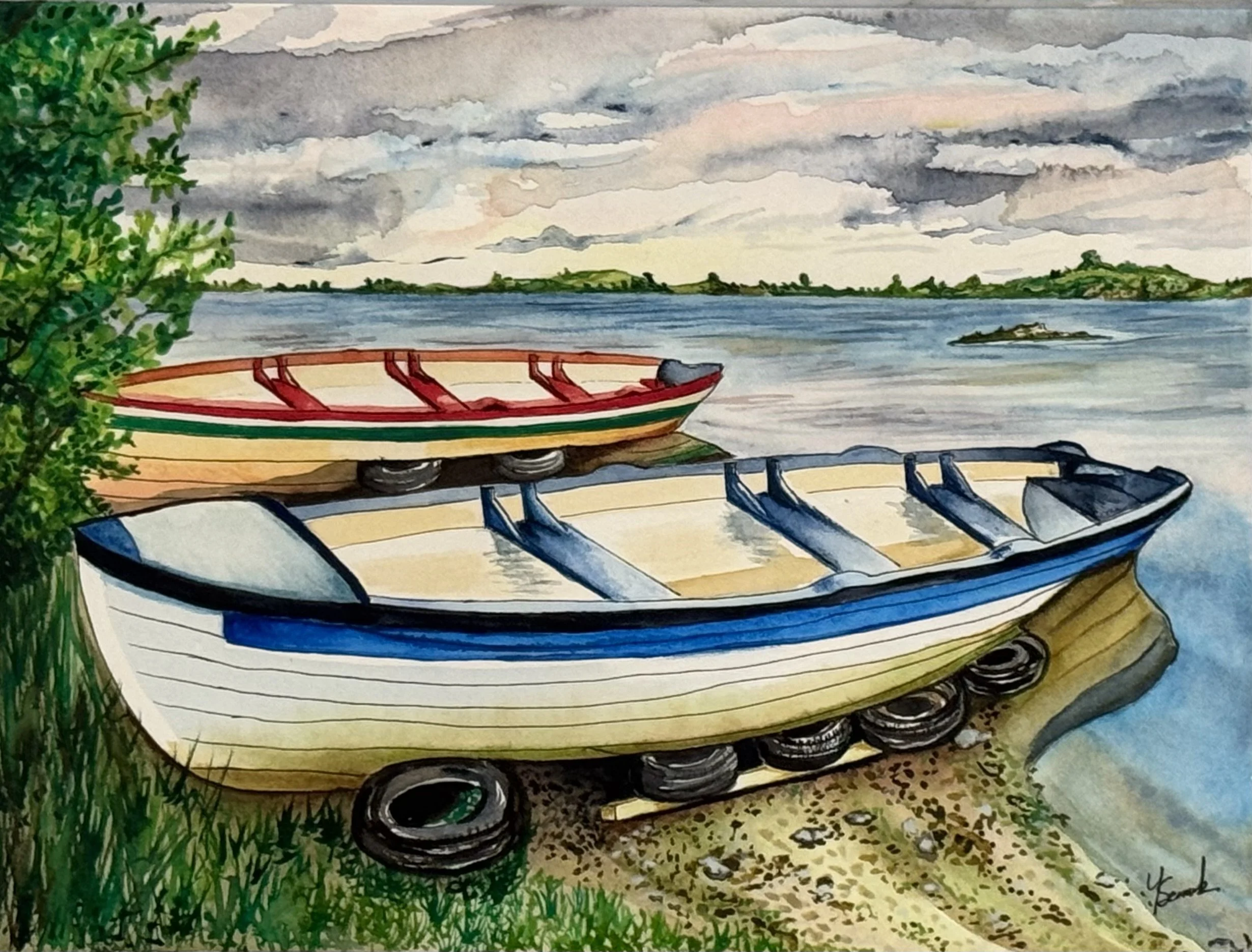 "Summer Dawn"  Watercolor