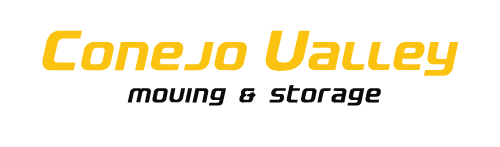 Conejo Valley Moving & Storage logo with yellow and black text