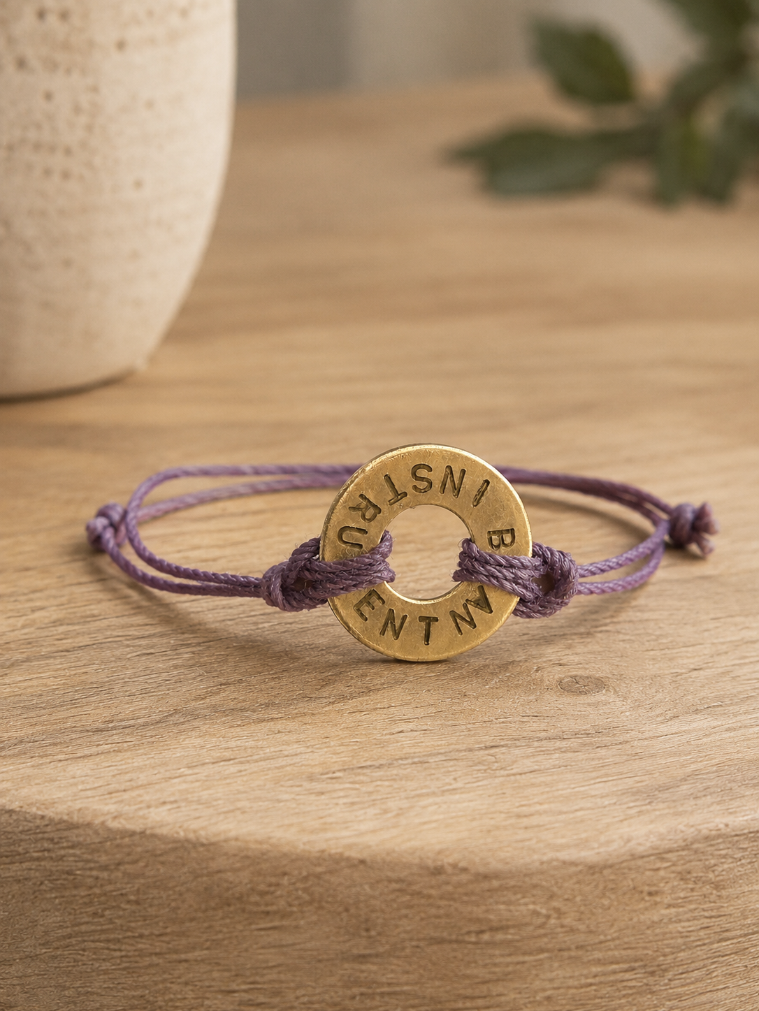 Inspirational bracelet that says "Be an Instrument."