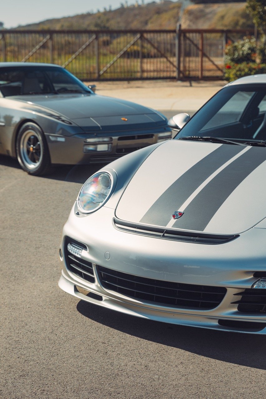 Portrait closeup of 944 and 911 front clip.
