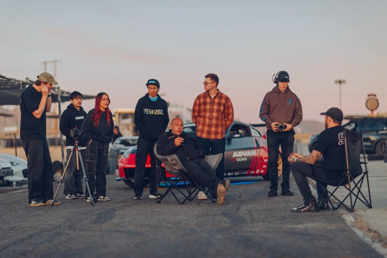 Motorsports team photo in Los Angeles.