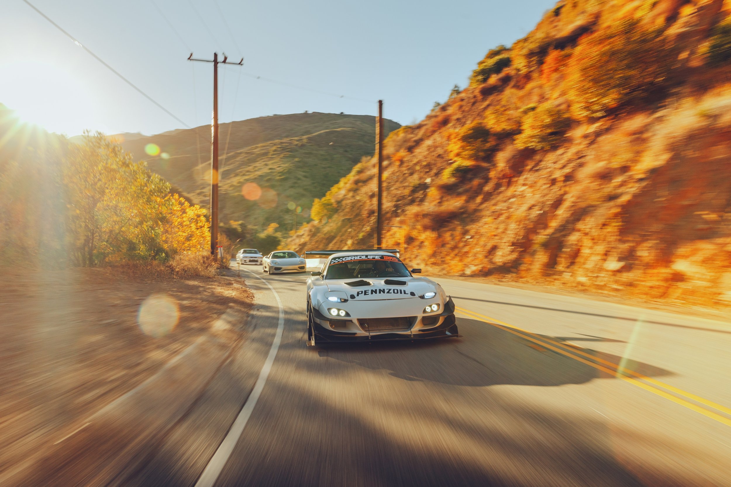Mazda RX7 rolling shots in LA.
