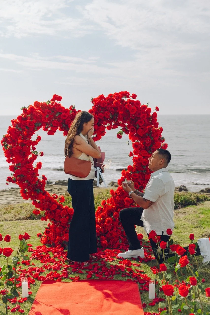 Engagement, beach proposal photoshoot.