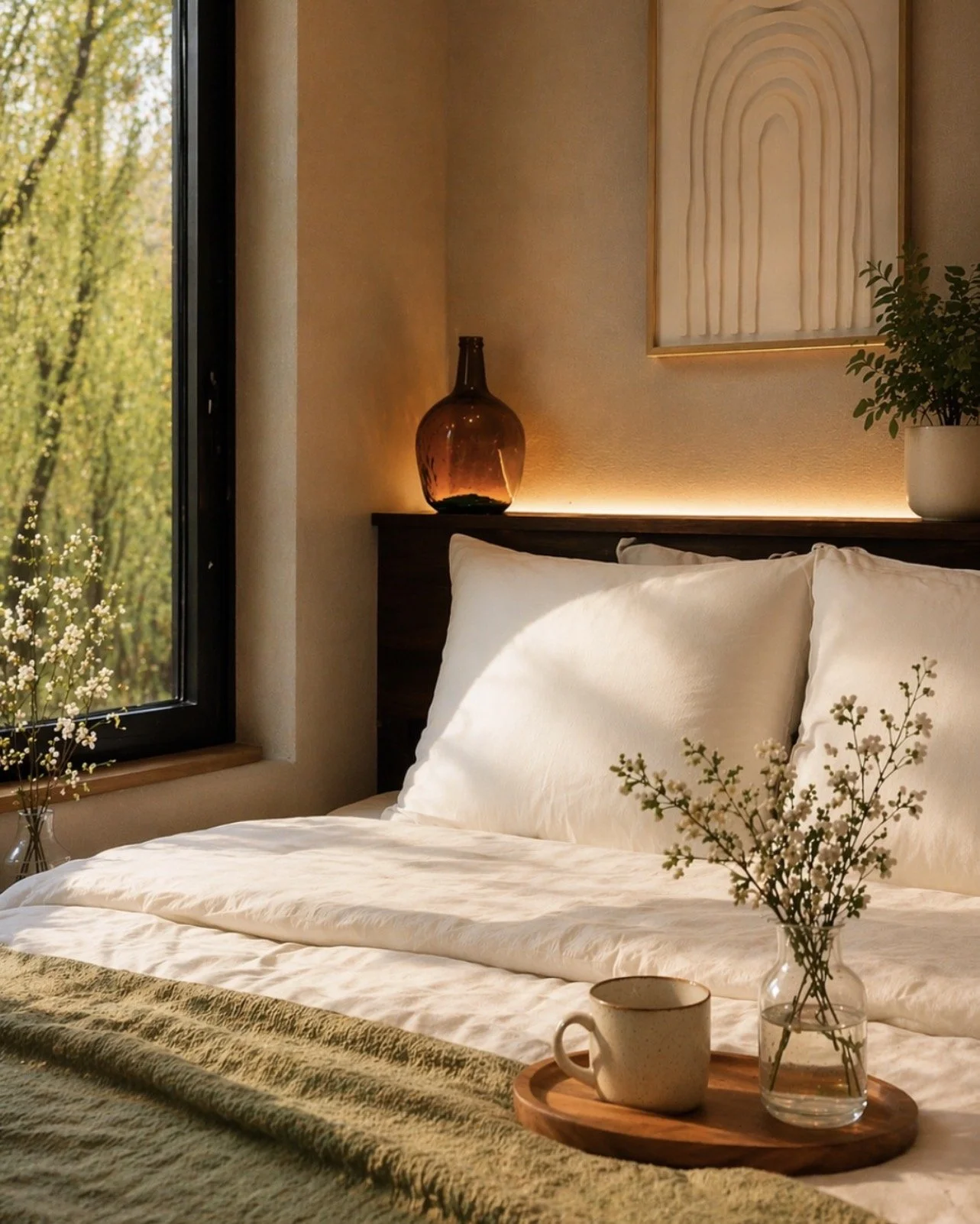 Chambre chaleureuse et confortable de la Tiny House éco-luxe - La Parenthèse Bel-Air
