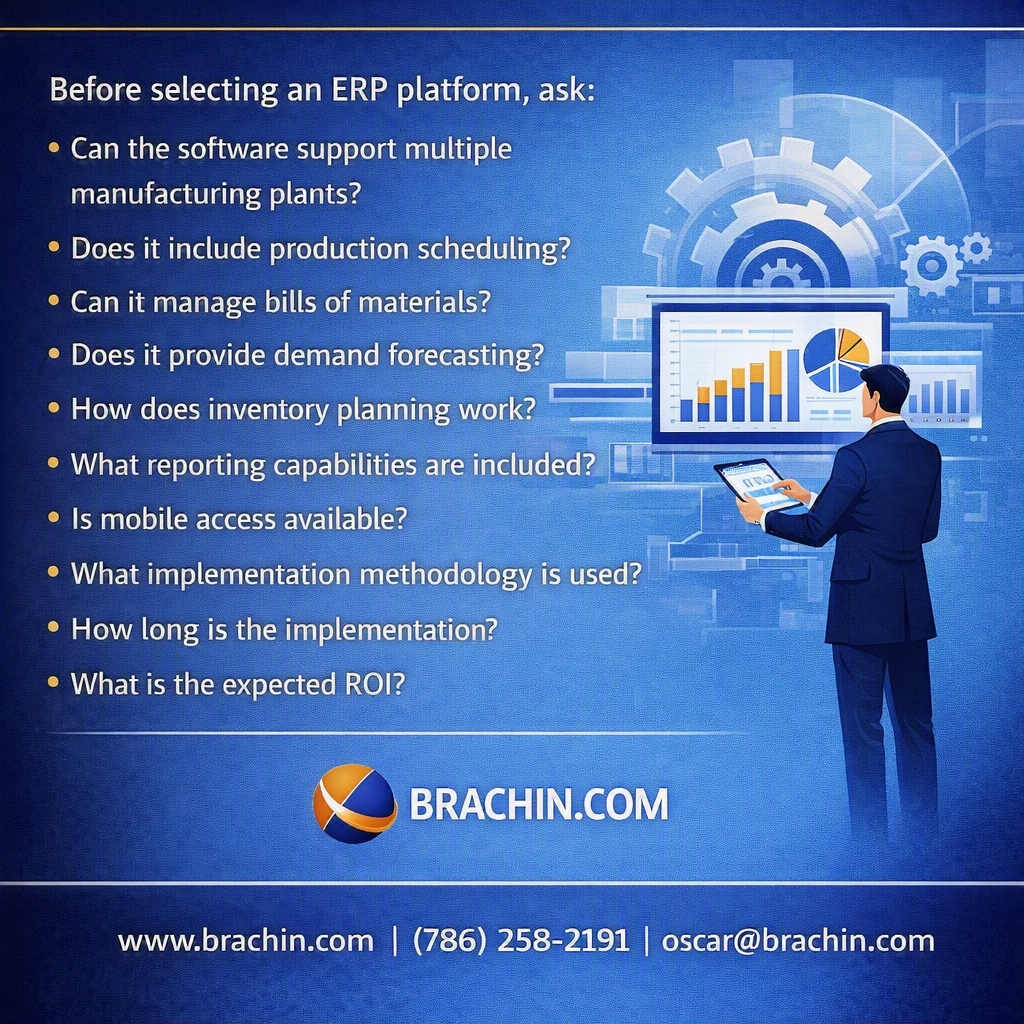 Questions Every Manufacturing Executive Should Ask ERP Vendors