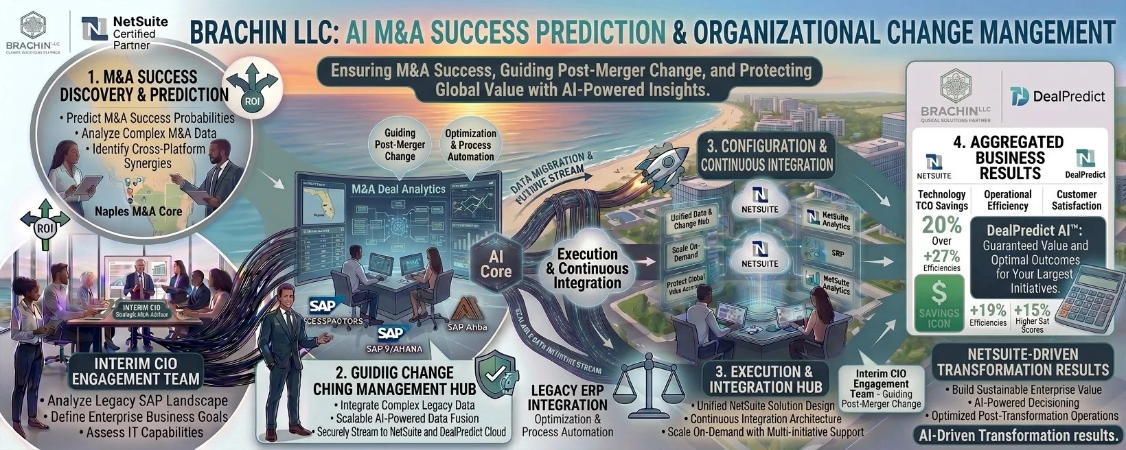 BRACHIN LLC AI M&A success prediction Organizational Change Management