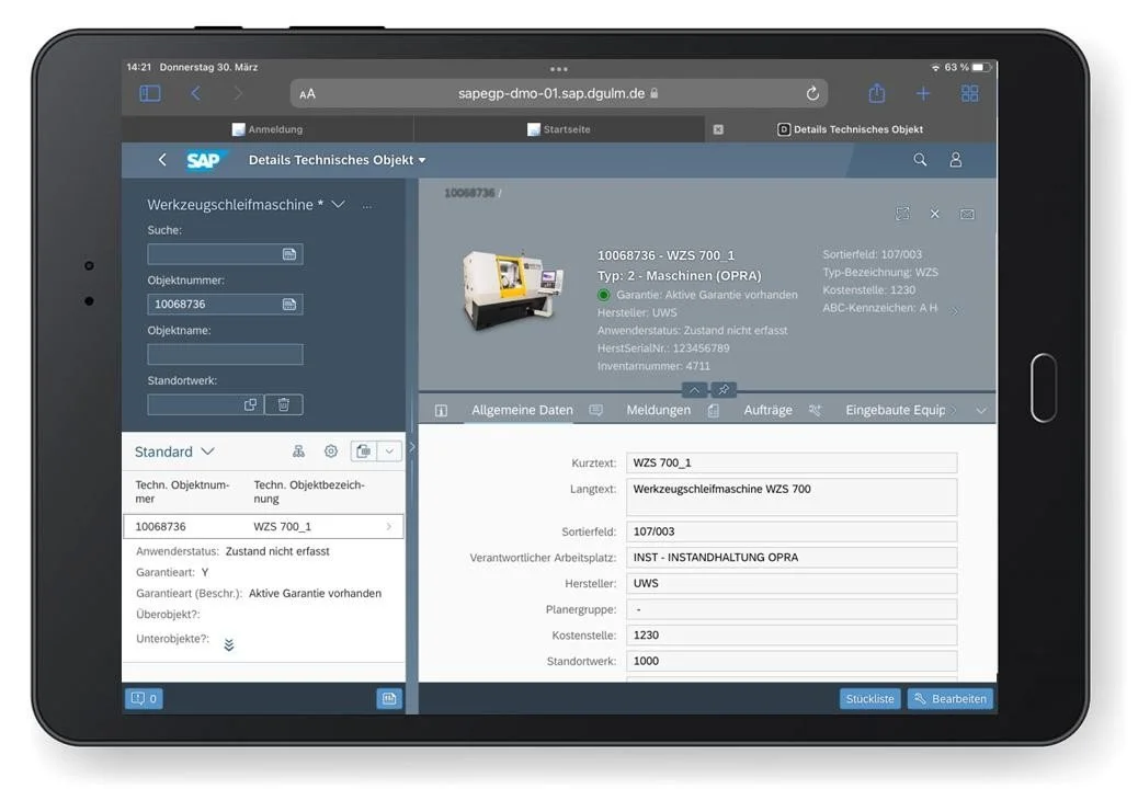 Manufacturing is a strong candidate for focused SAP mobile applications