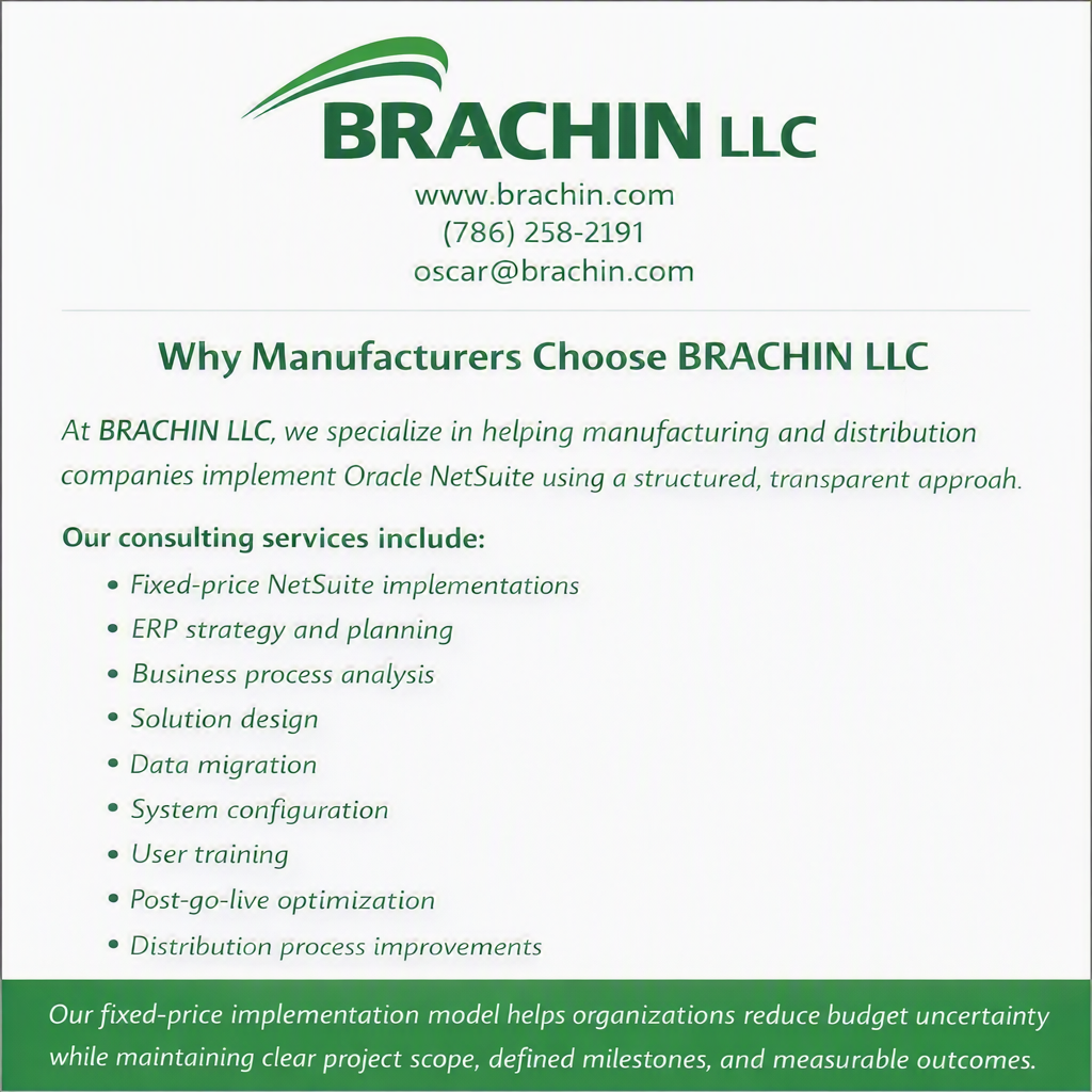 Why Manufacturers Choose BRACHIN LLC