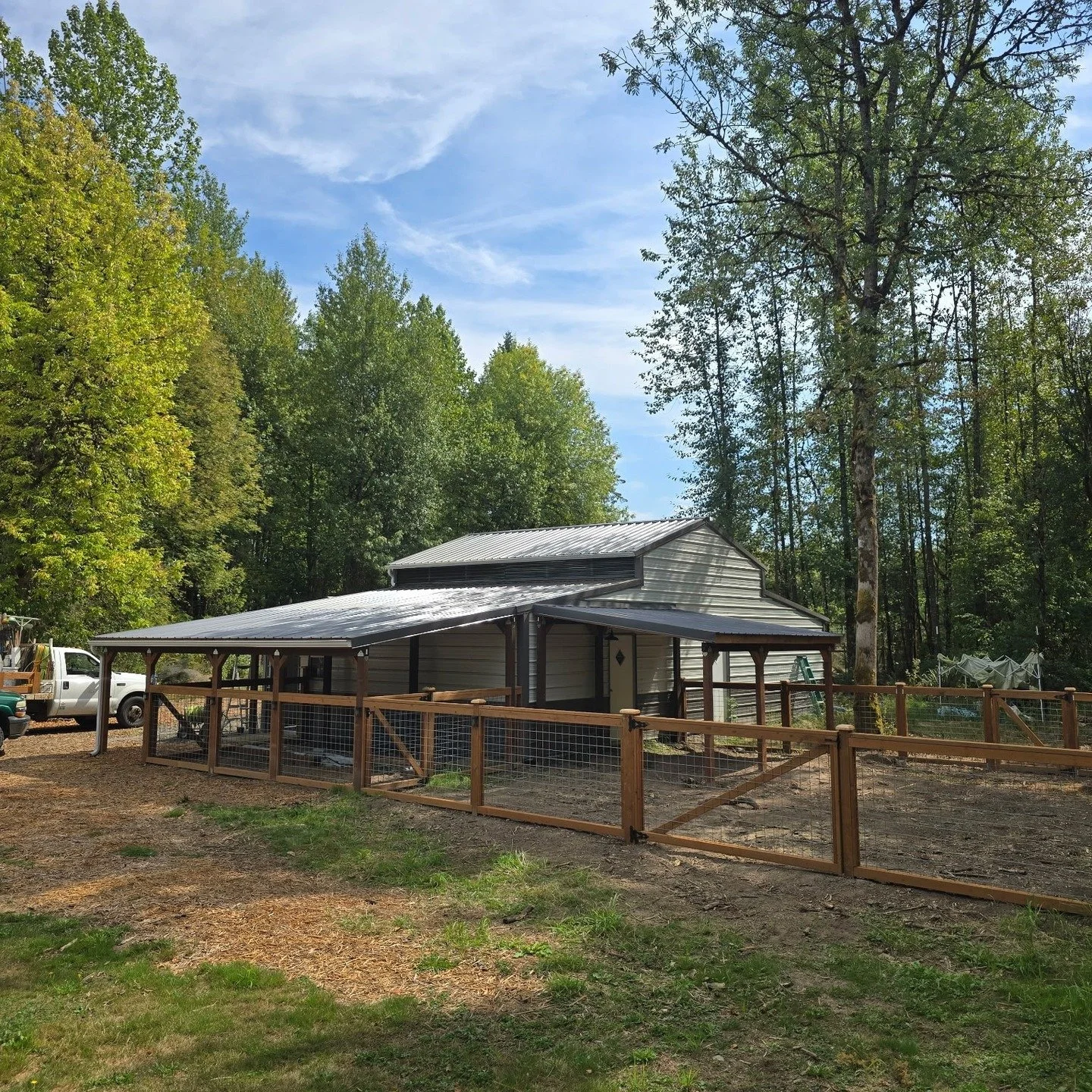 🐐🔨 We recently completed a custom goat area with full cover, including roofing and inside pens. Built strong, functional, and ready to last.

We&rsquo;ve built 4&rsquo;, 5&rsquo;, 6&rsquo;, and even 8&rsquo; fencing for projects of all kinds &mdash