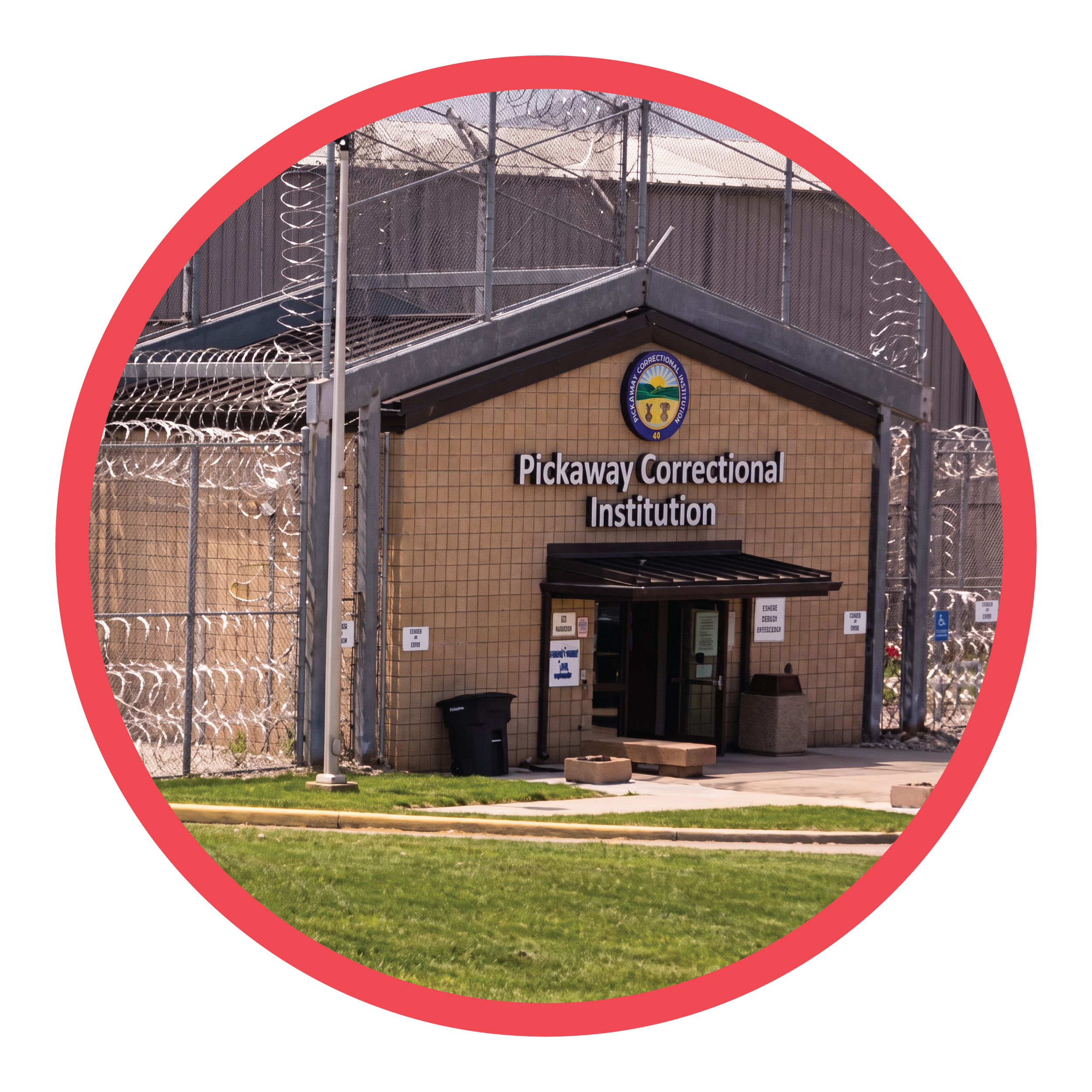 The entrance to Pickaway Correctional Institution