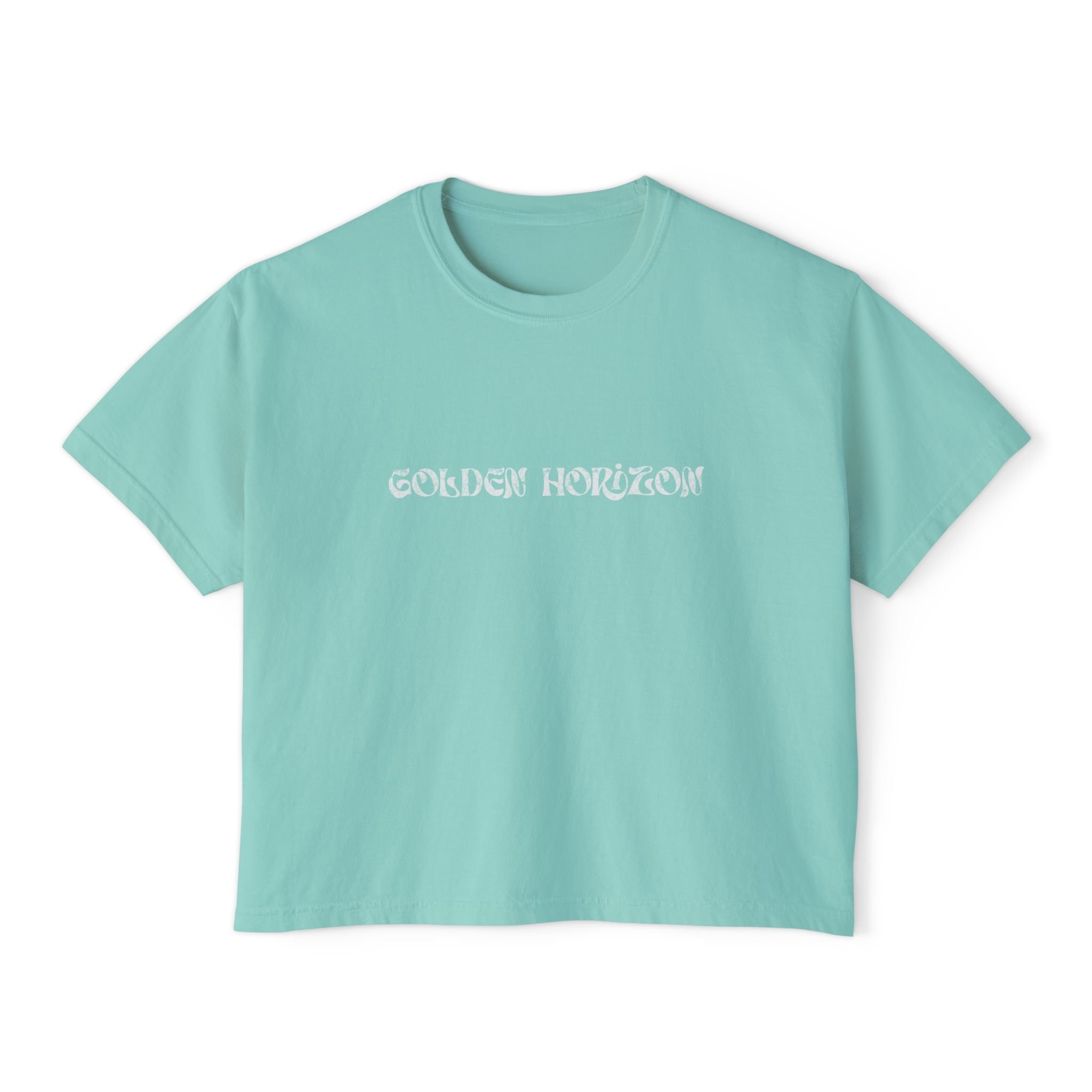 Women's Boxy Tee Retro Graphic Crop Tee (The Tide Brought Me Here)