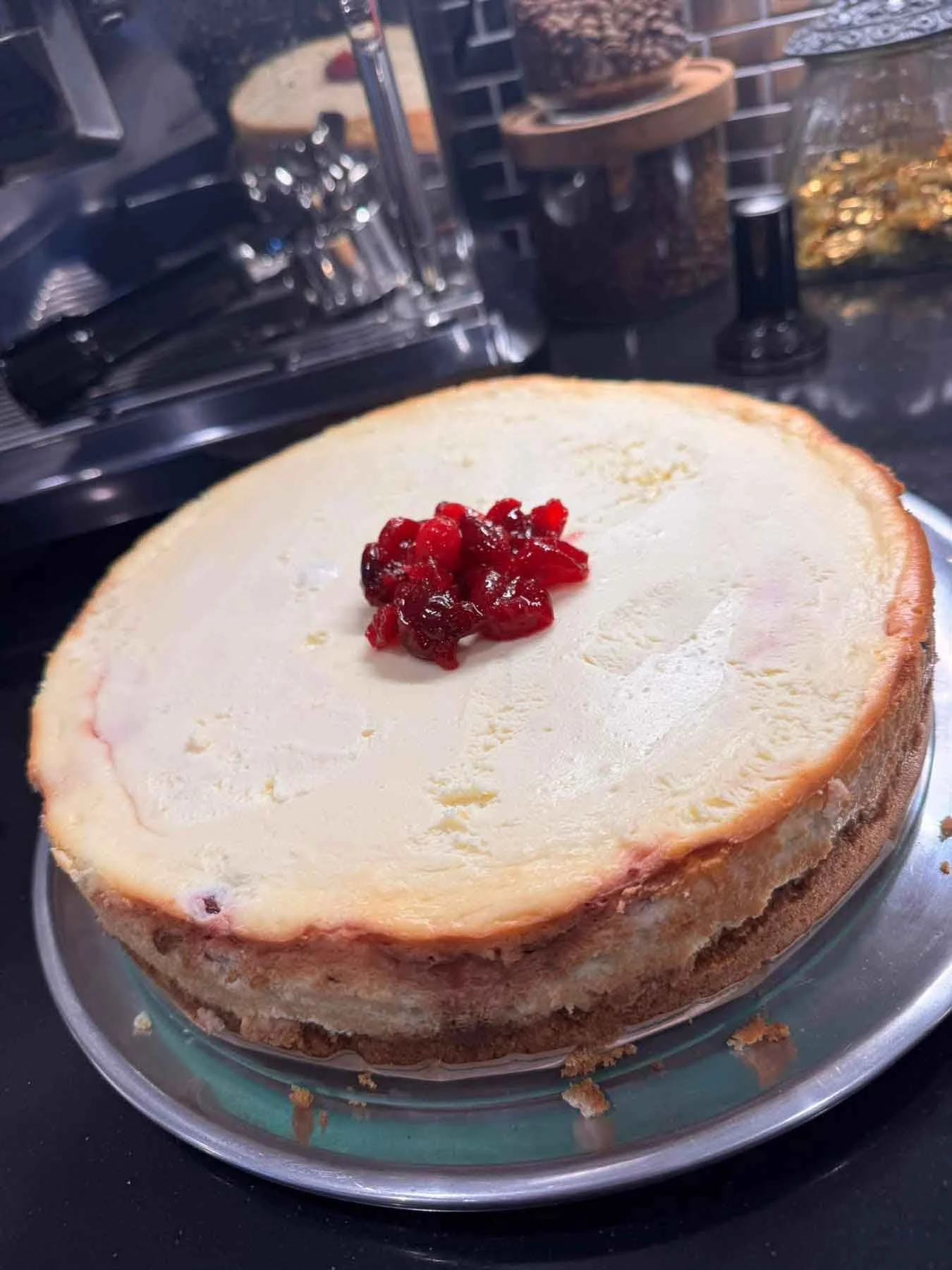 Cranberry White Chocolate Cheesecake
