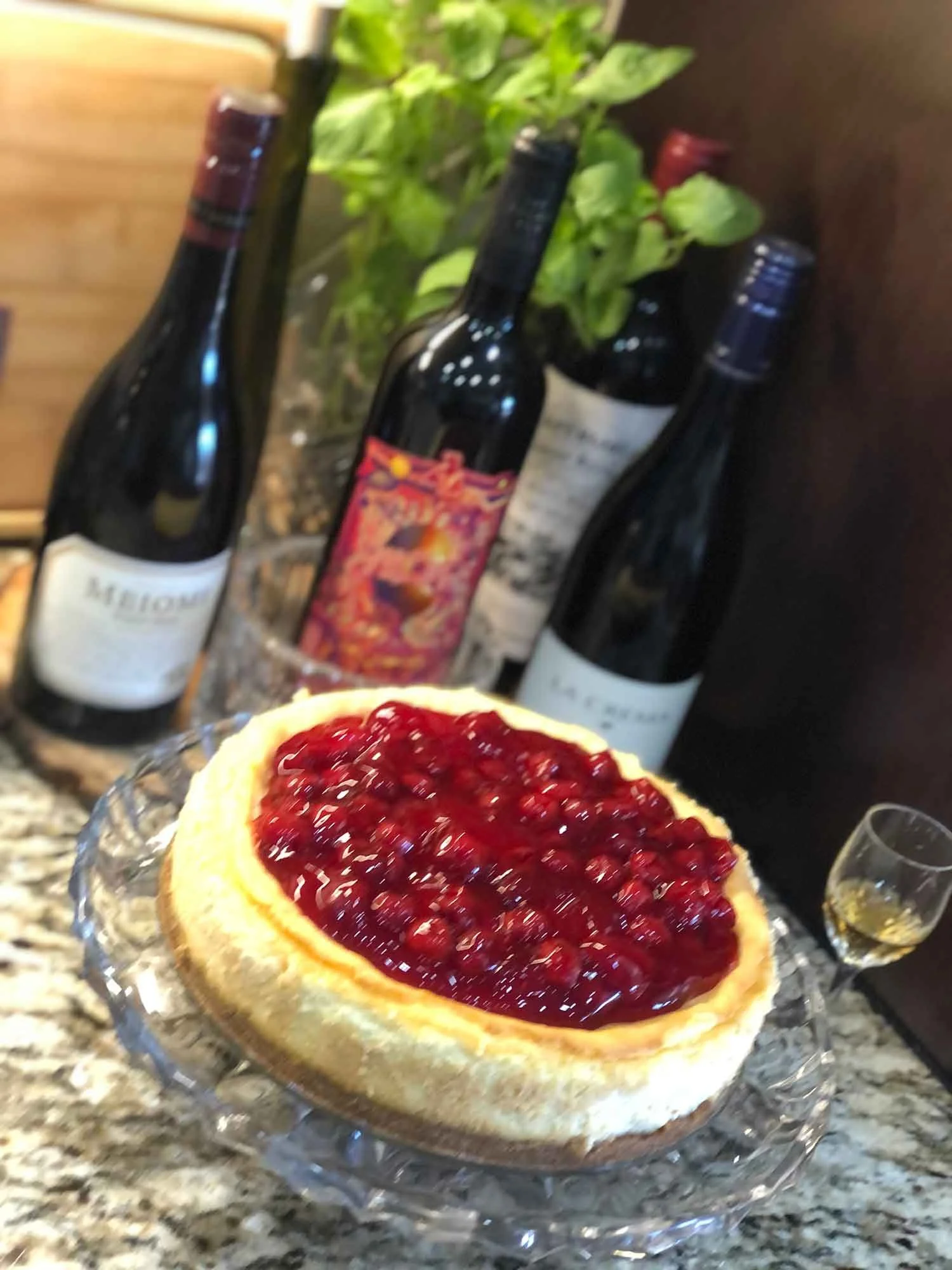 Traditional Cheesecake with Cherries