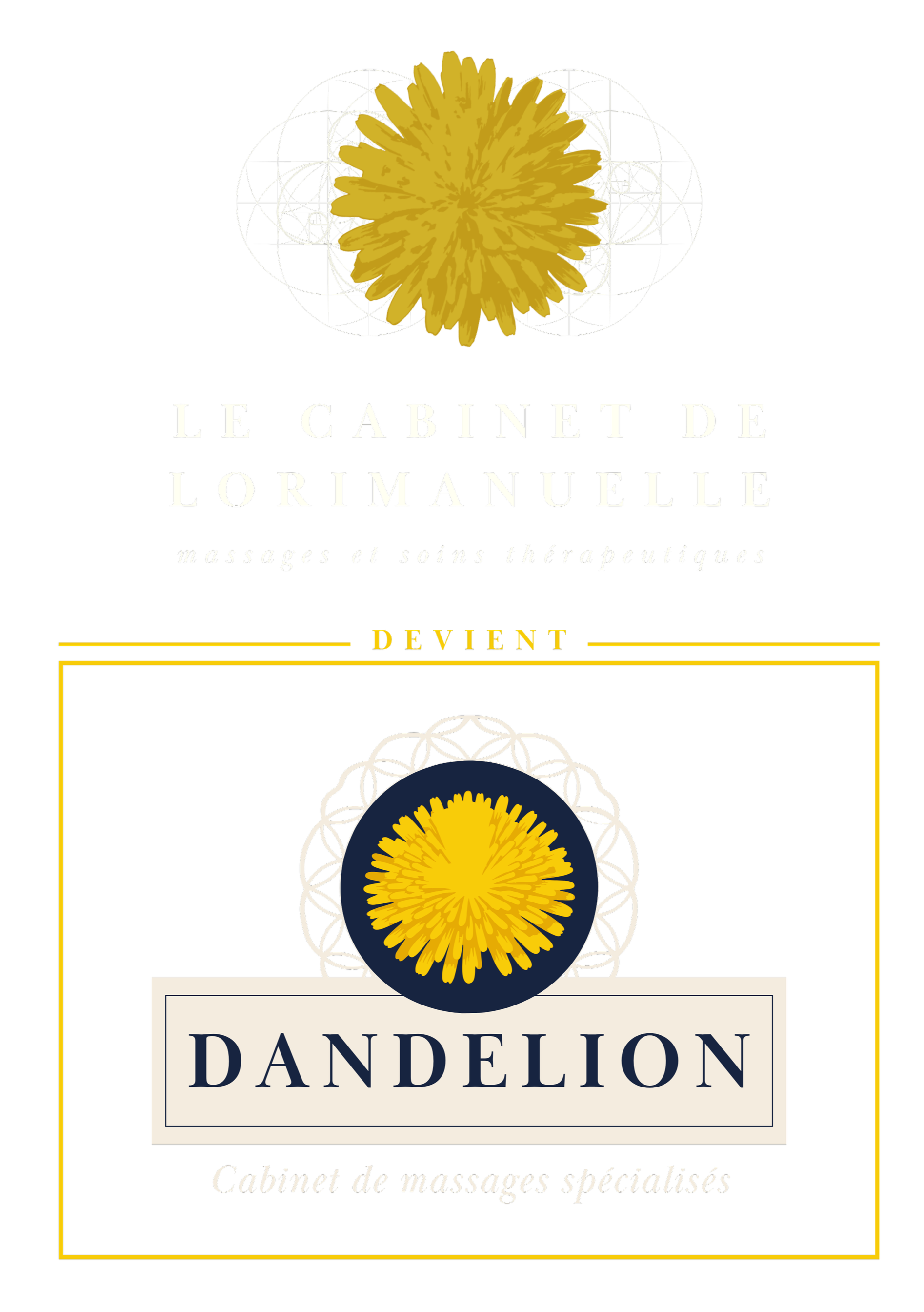 Le cabinet de Lorimanuelle, massage et soins thérapeutiques devient Dandelion, Cabinet de massages spécialisés