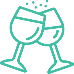 Celebration glasses icon