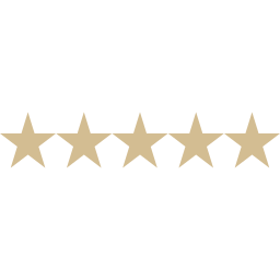 Five gold stars with a black background