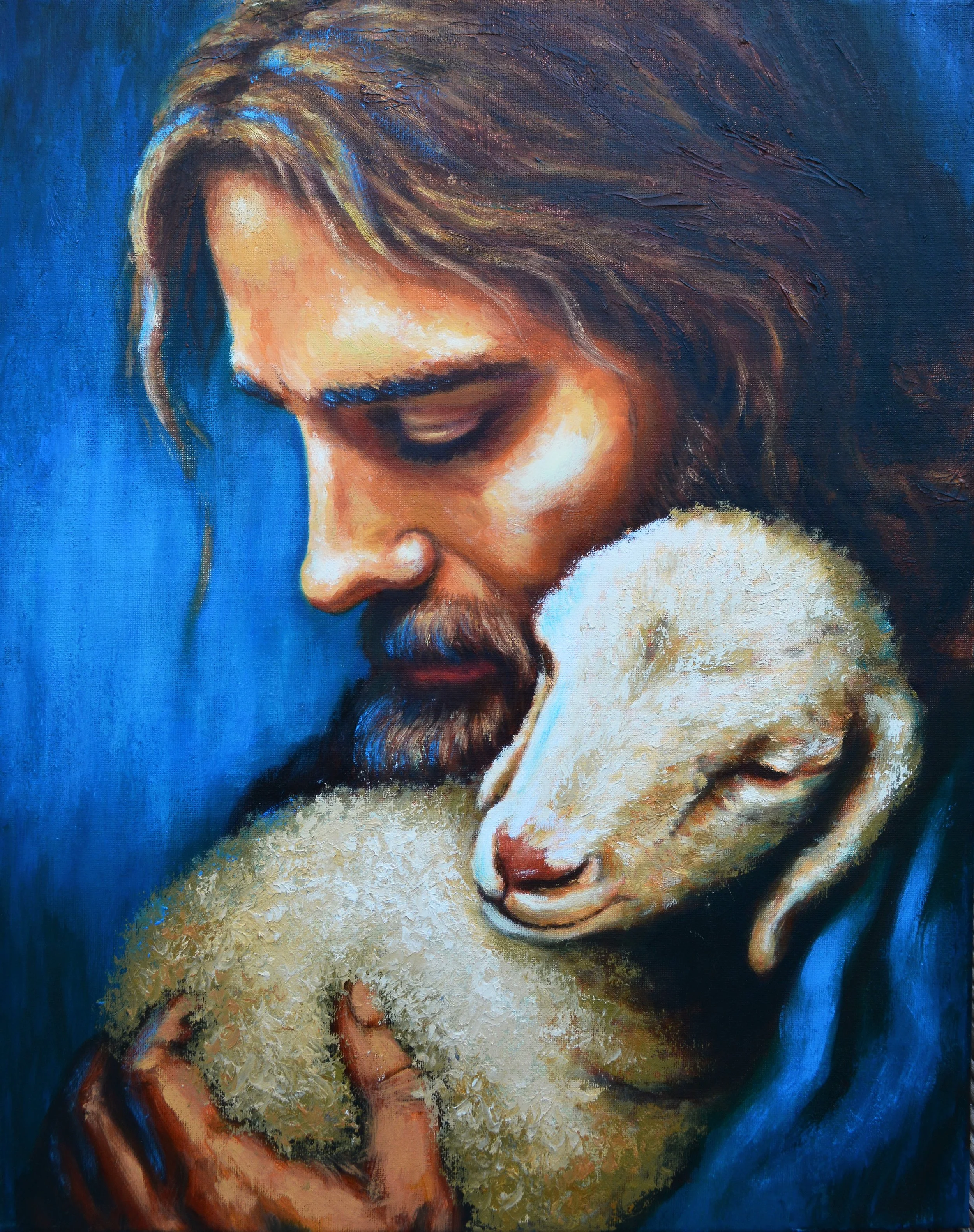"Close to His heart" Oil Painting