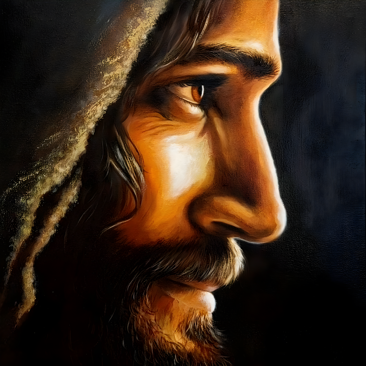 "His Beautiful Face" oil painting
