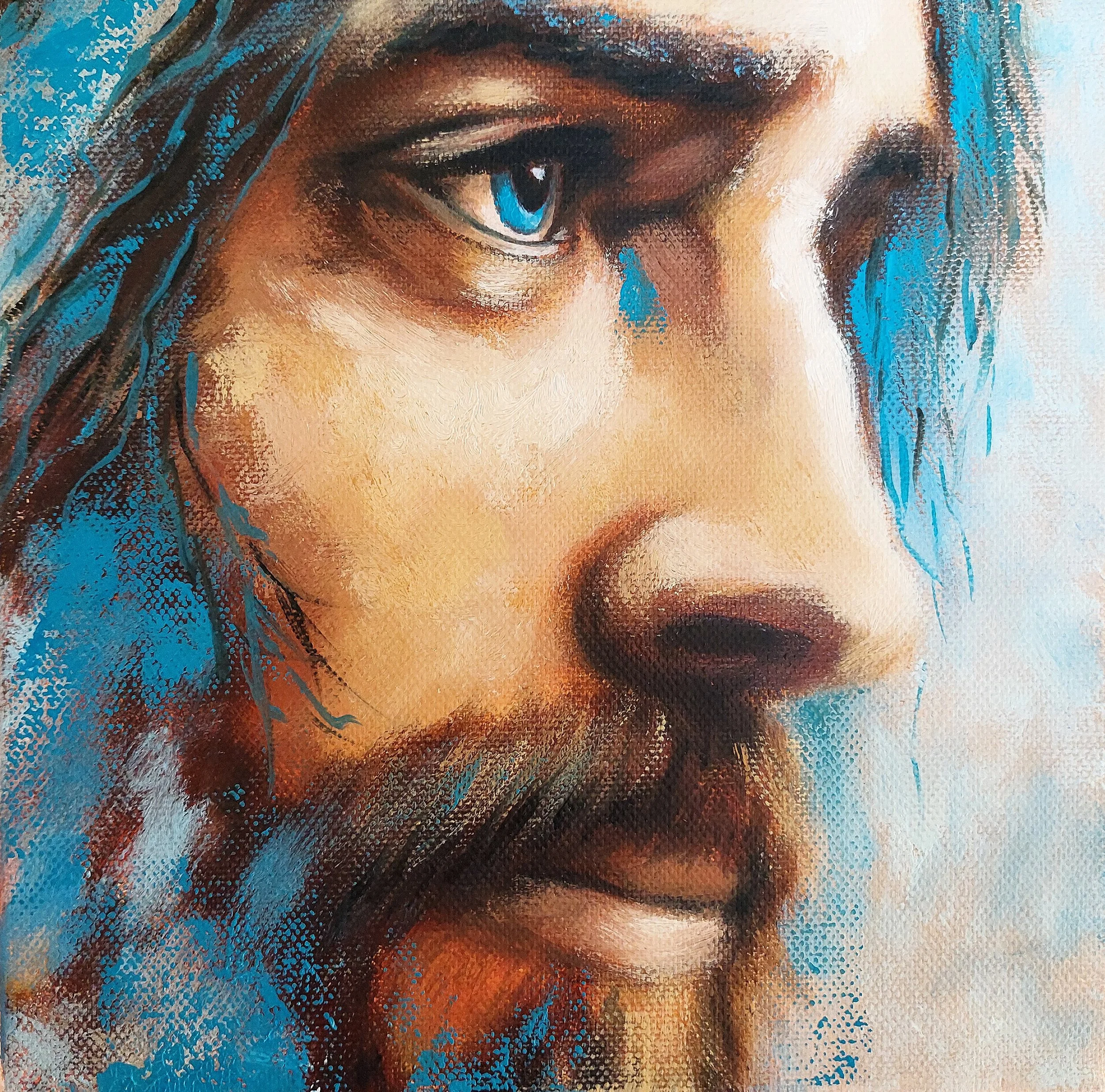 "Compassionate" oil painting