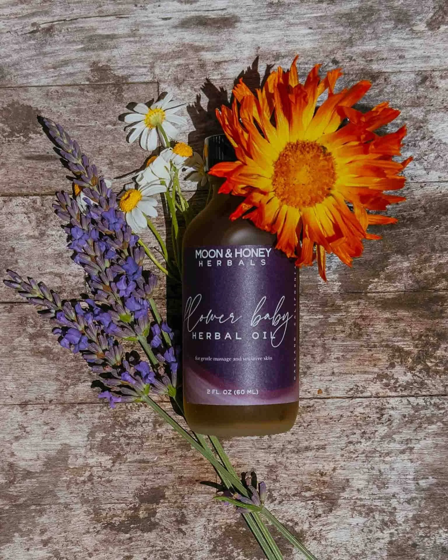 Botanical Flower Baby Oil Handmade in Oakland.jpg