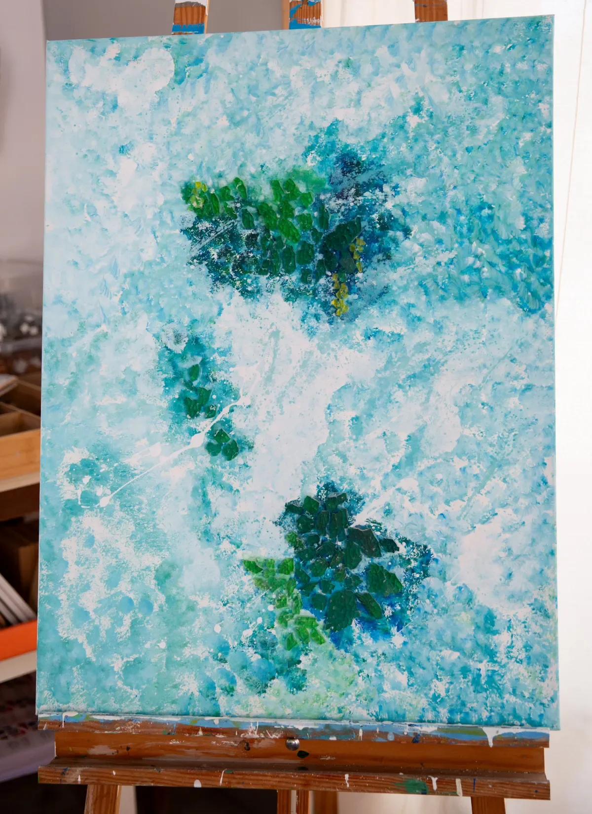  Breathing Space   Acrylic on Canvas, Glass 50 × 70 cm