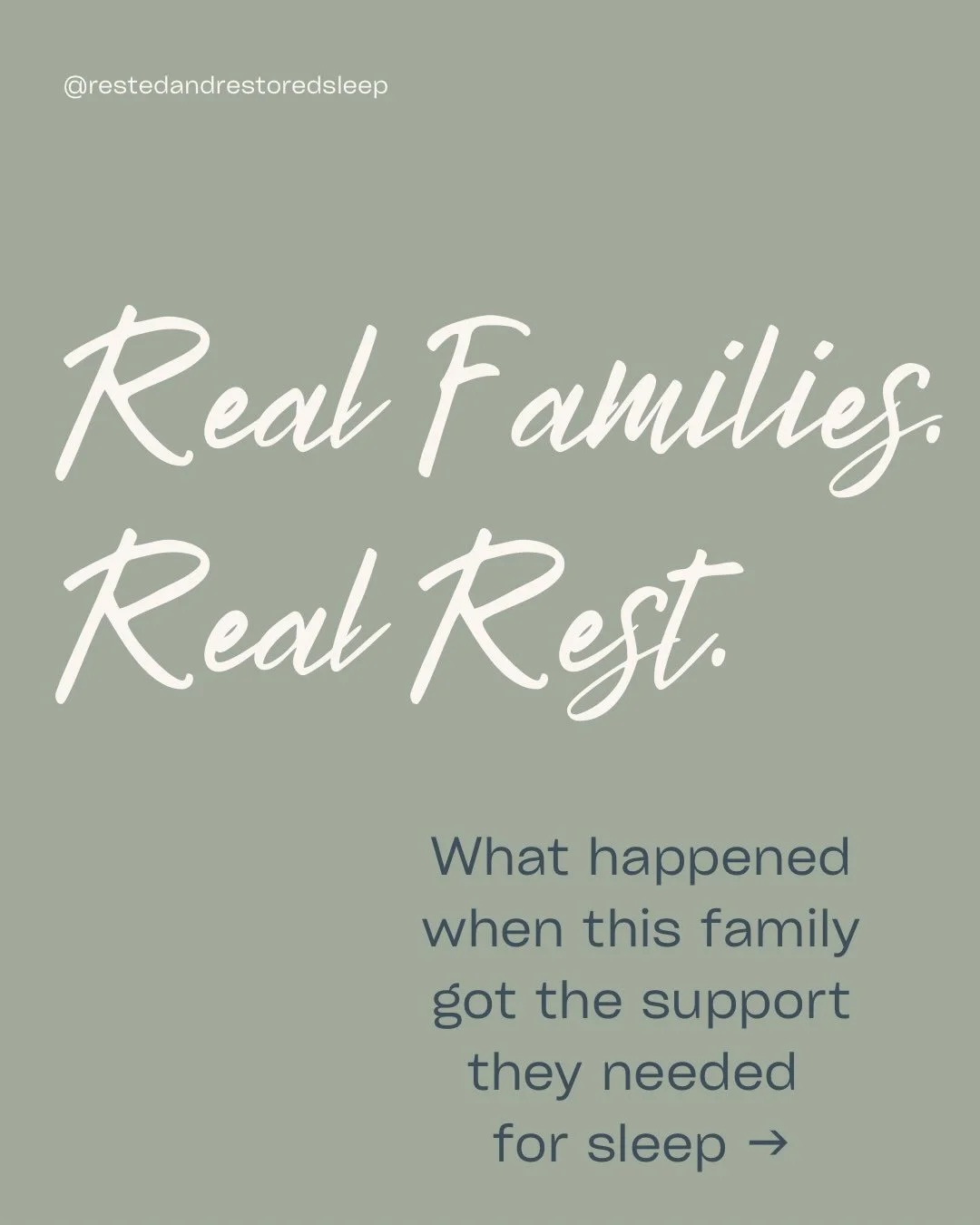 Better sleep isn&rsquo;t about chasing perfection. 🤍

Sometimes, parents just need someone to help them sort through what&rsquo;s normal, what might be getting in the way, and what they can actually do next.

For this family, having someone to check